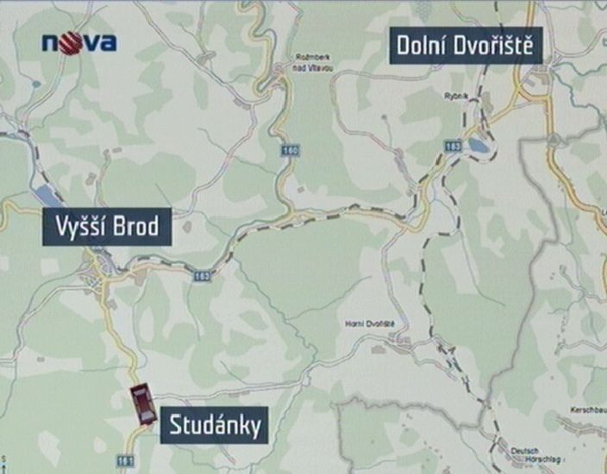 Ilustrační mapa. - Odpůrci Temelína blokovali česko-rakouské hranice (2/3)