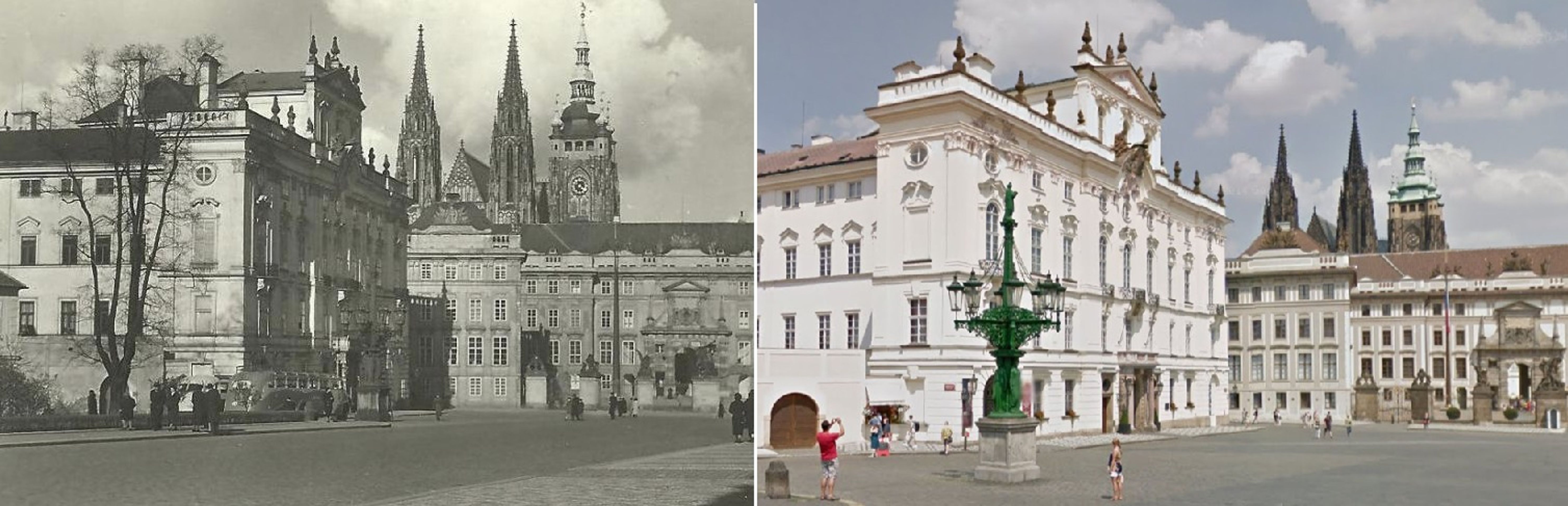 Praha dříve a dnes - Hradčanské náměstí - GALERIE: Praha dříve a dnes (15/23)