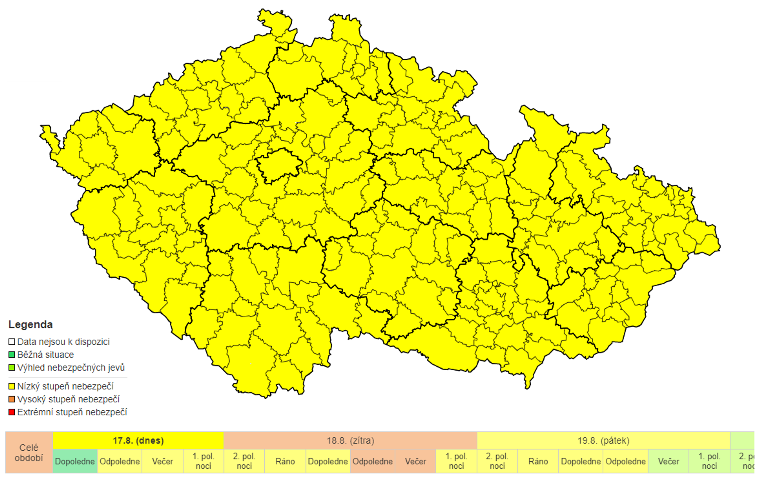 Výstraha ČHMÚ - Výstraha před vedry (1/3)
