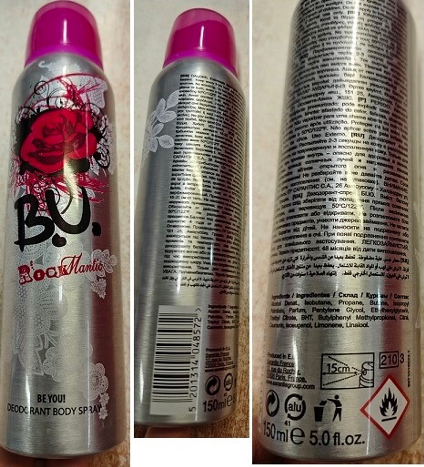 Deodorant Body Spray Be You Rock Mantic - Zdraví nebezpečná kosmetika (3/4)