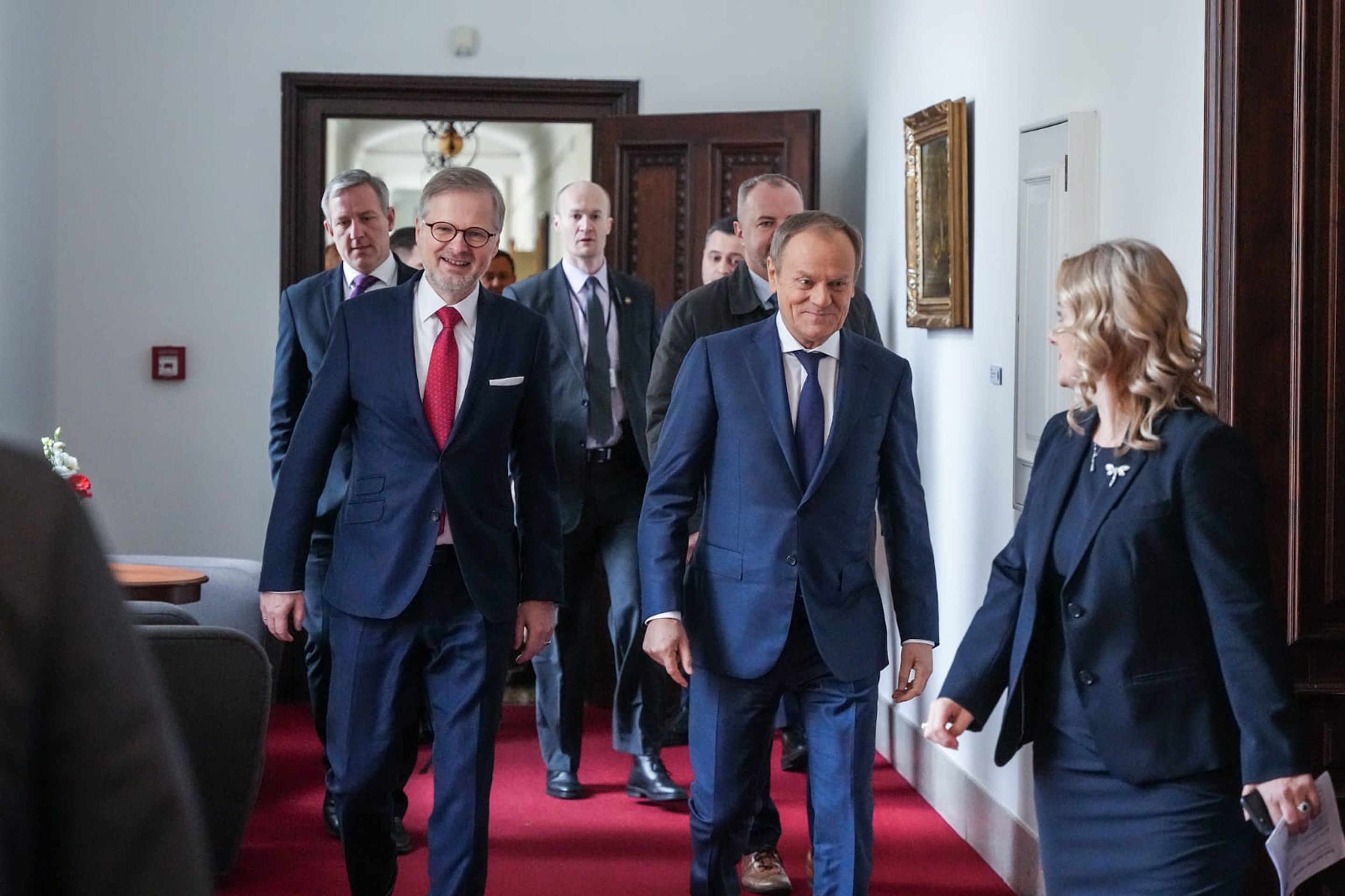 Petr Fiala a Donald Tusk - Setkání premiérů v Praze (9/10)