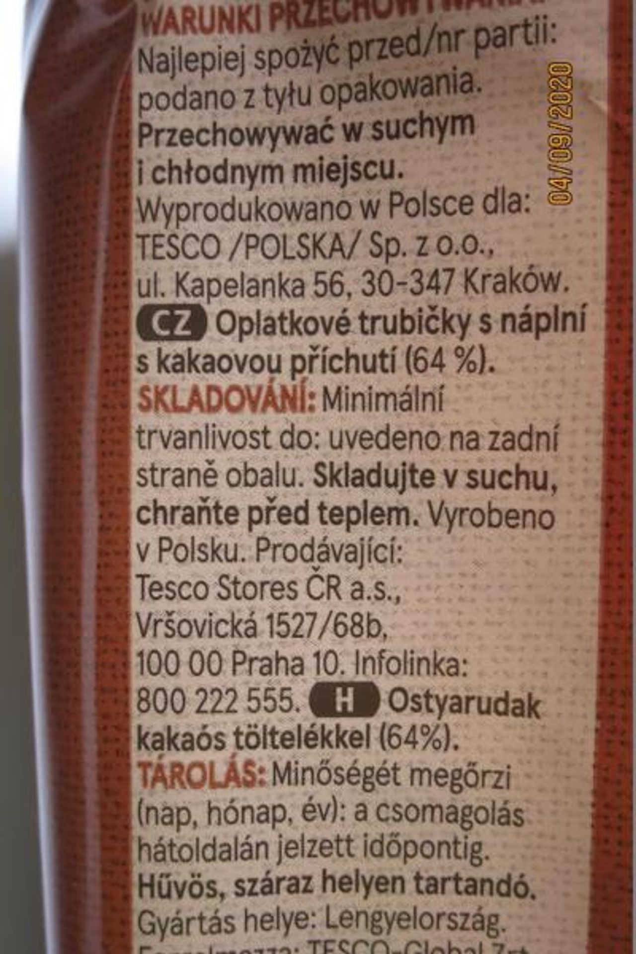 Oplatkové trubičky - GALERIE: Vadné potraviny podle ČOI (2/9)