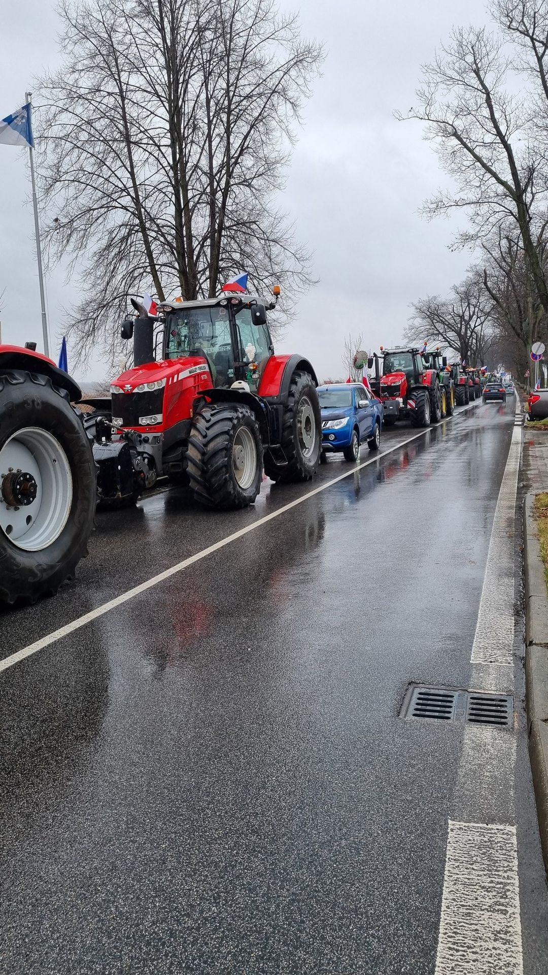 Zemědělci na hraničním přechodu v Hrádku nad Nisou (1) - Protest zemědělců (5/14)