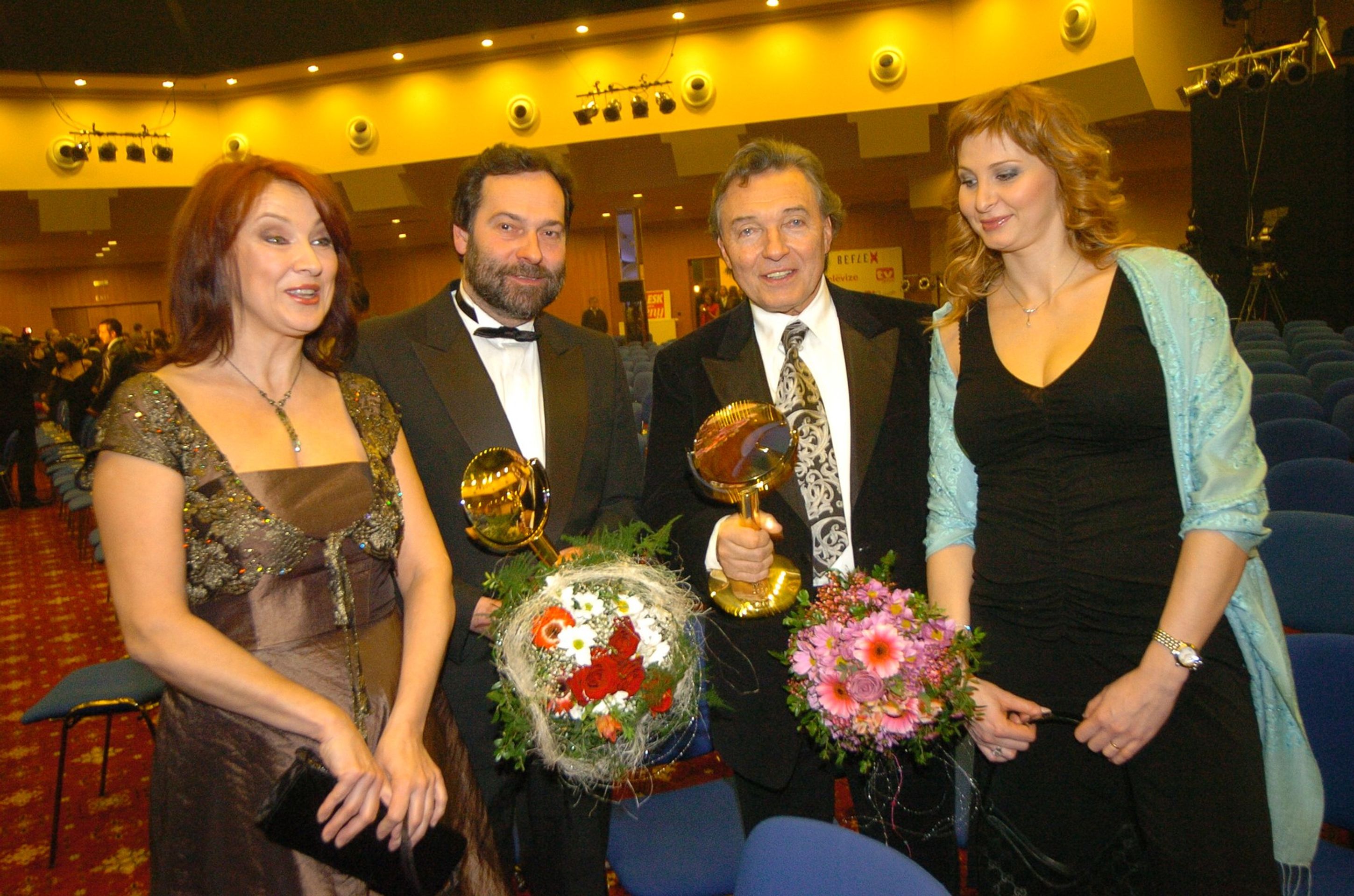 Zlata Adamovská, Radek John, Karel Gott s Ivanou, 11. 3. 2006 Ceny TýTý - Radek John (3/7)