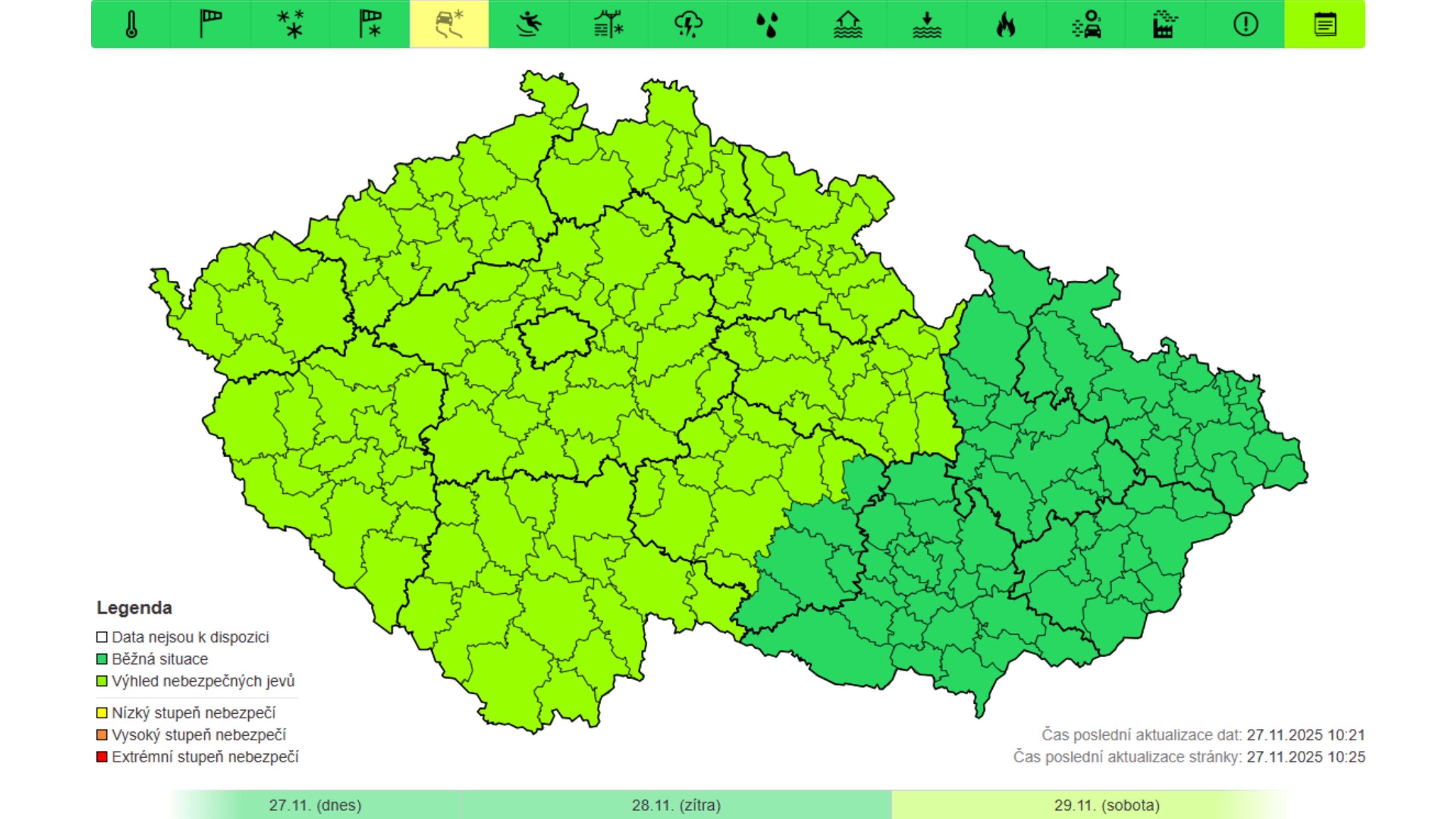 Výstraha ČHMÚ – Výhled - Data ČHMÚ (4/4)