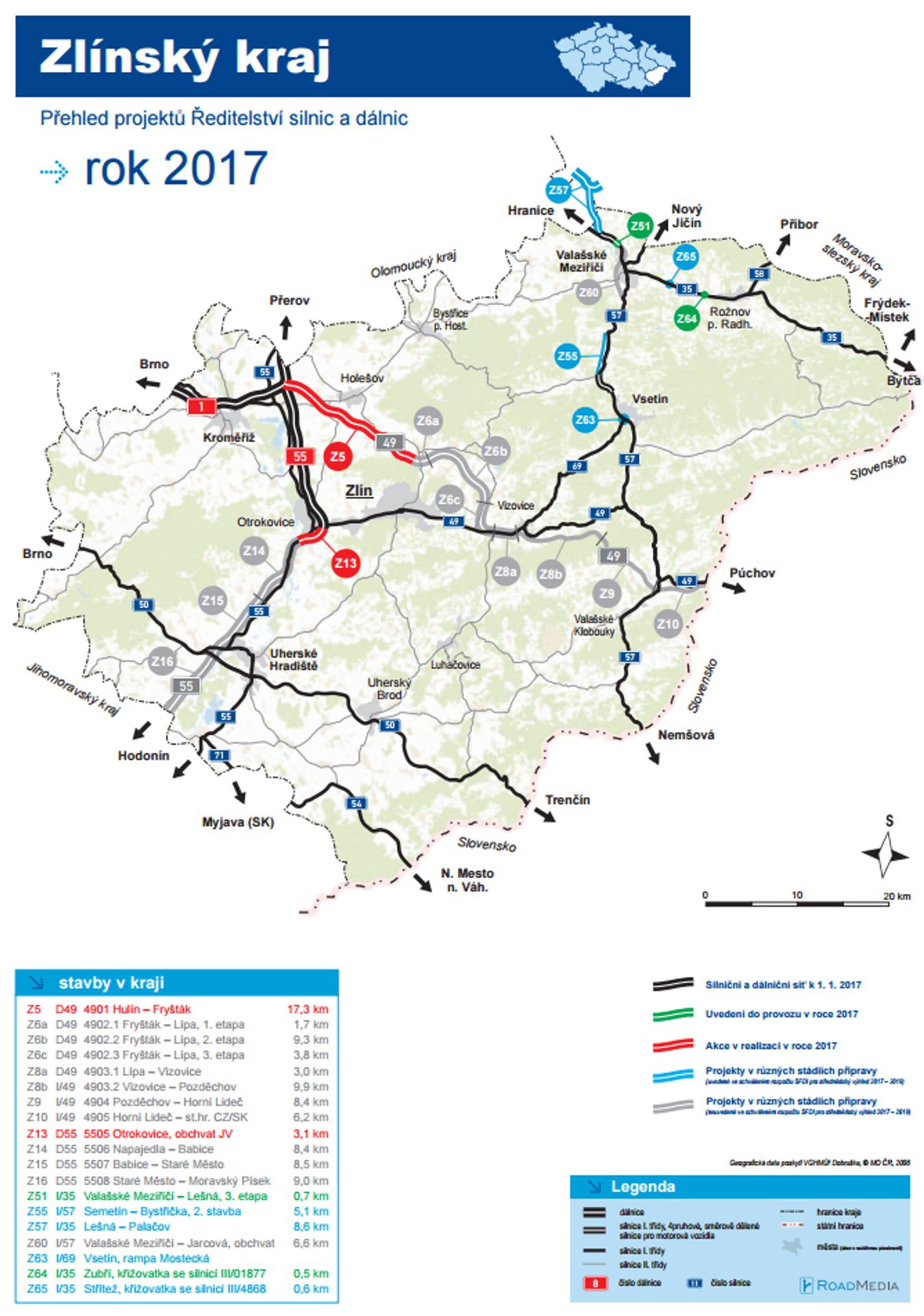 Výstavba silnic - Zlínský kraj - GALERIE: Výstavba silnic v roce 2017 (13/13)