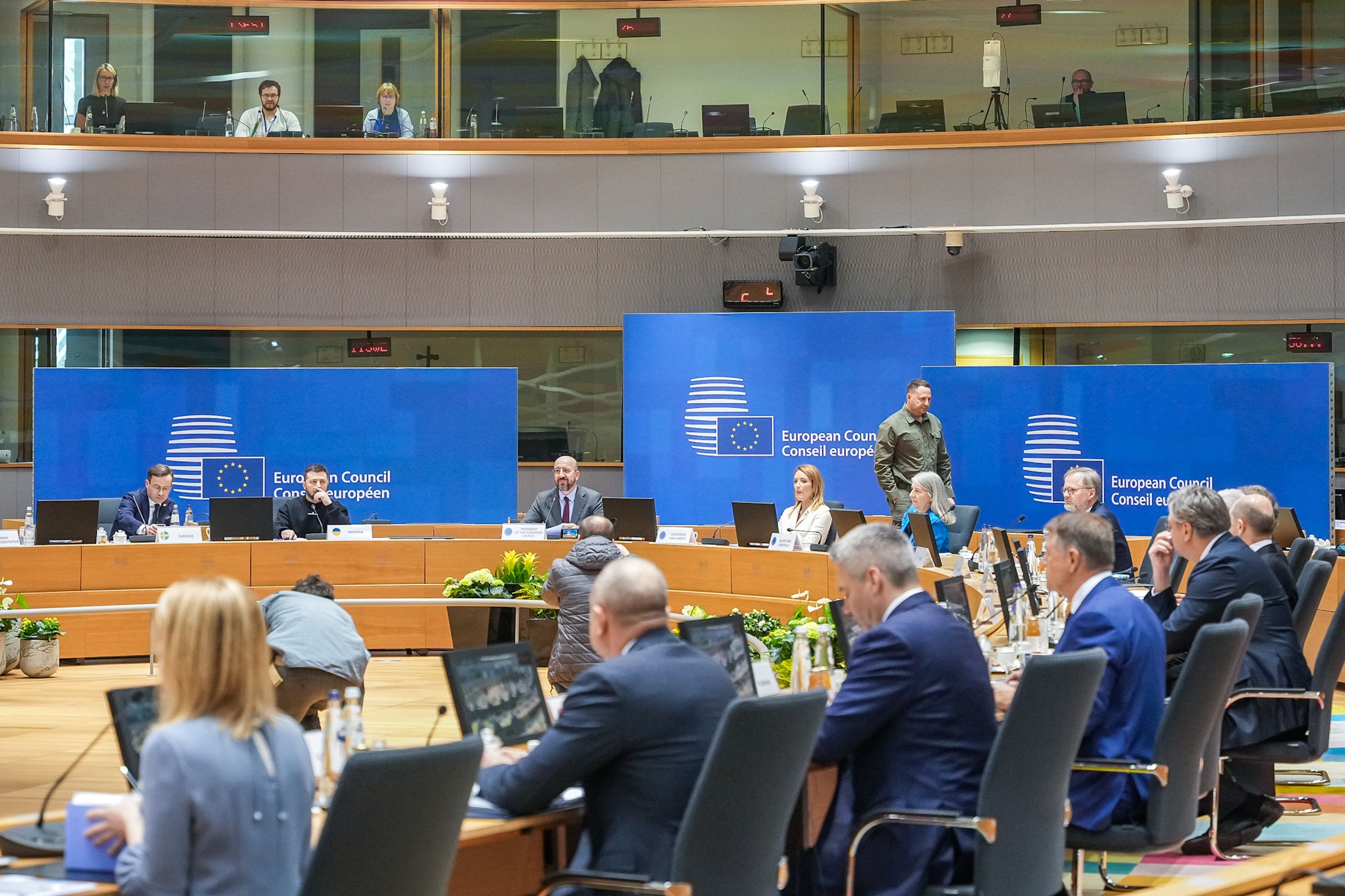 V Bruselu začalo zasedání Evropské rady (6) - Petr Fiala na zasedání Evropské rady (6/8)