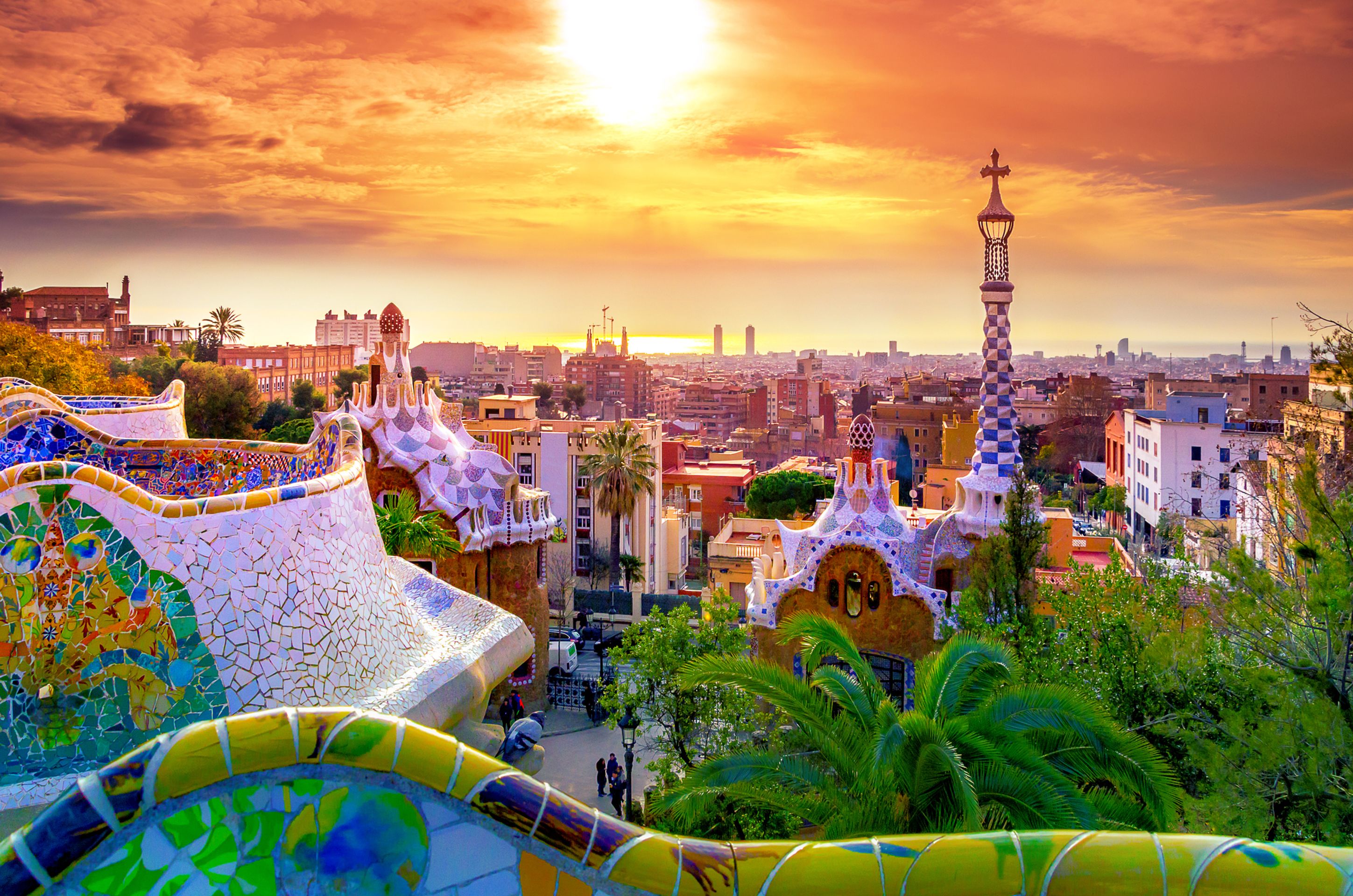 Španělsko Park Güell v Barceloně - Zajímavá místa - Španělsko (1/11)
