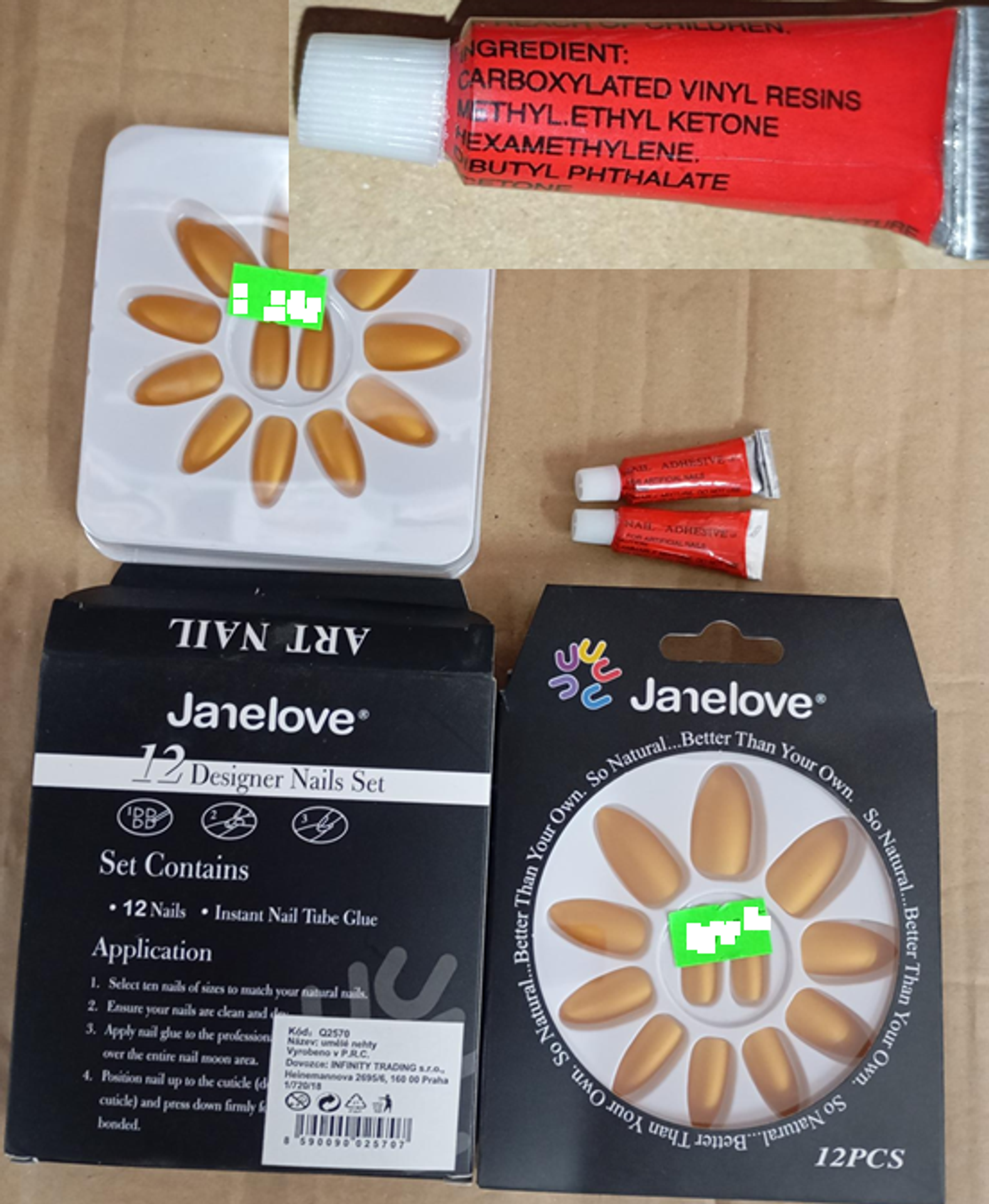 Janelove®, ART NAIL, 12 Designer Nails Set - Závadná kosmetika (4/4)