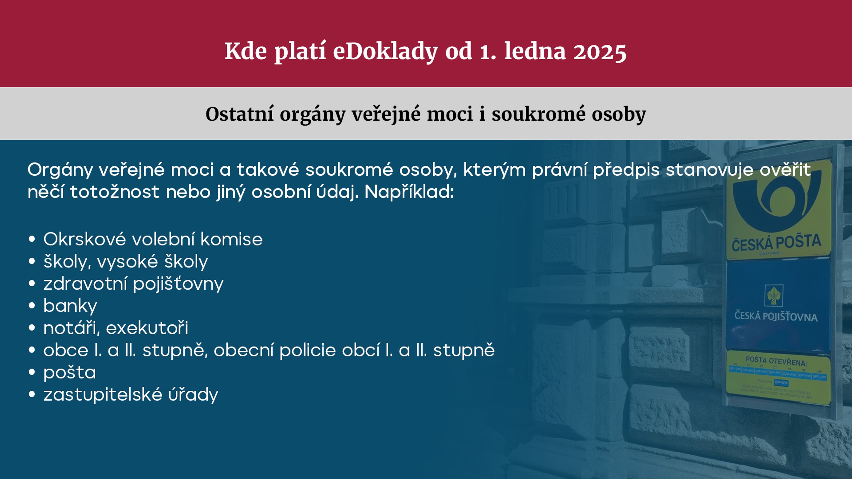 eDoklady 1. 1. 2025 - Kde je možné se prokázat eDoklady (3/3)