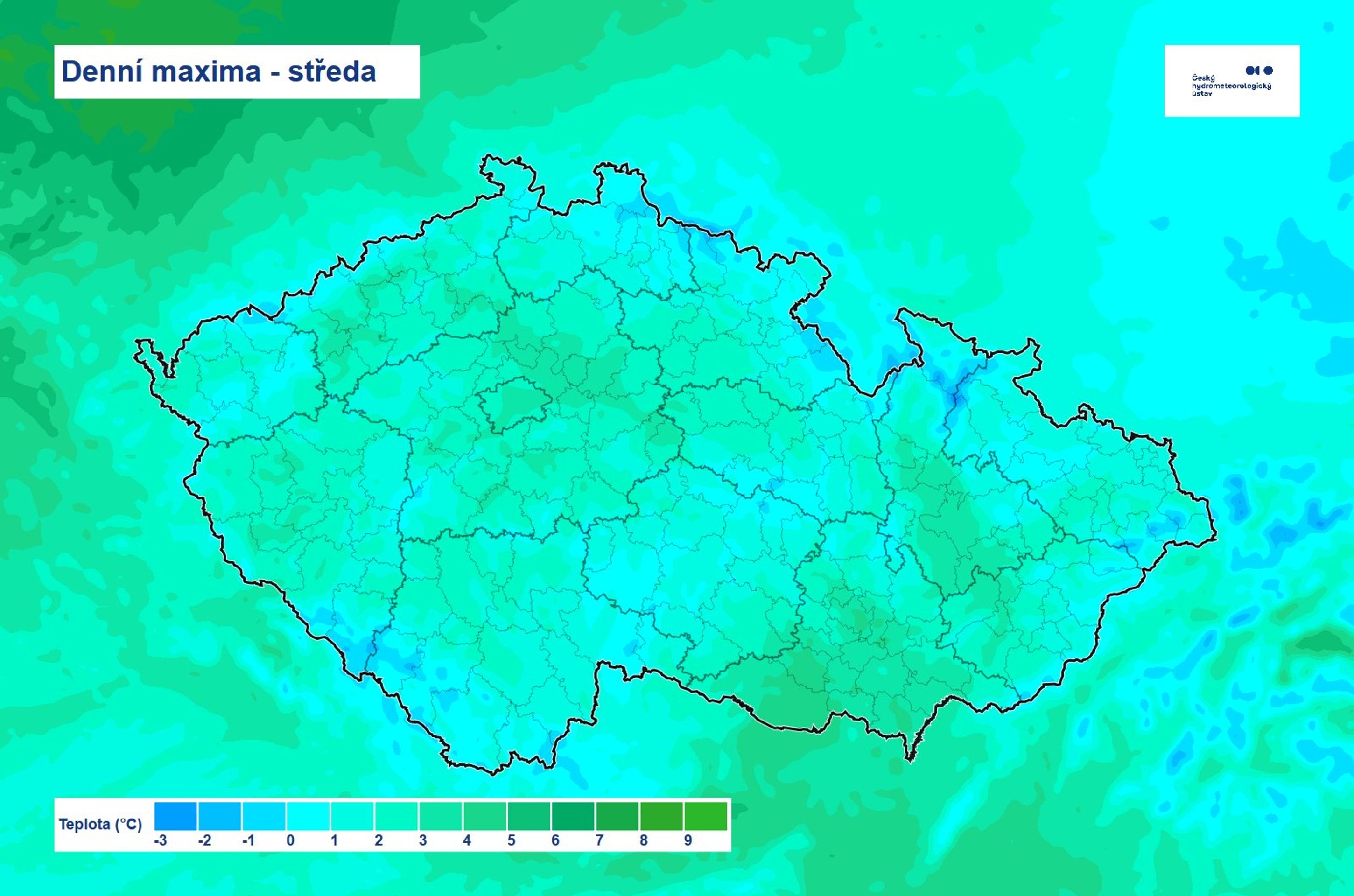Denní maxima 13. 11. 2024 - Předpověď počasí (3/6)