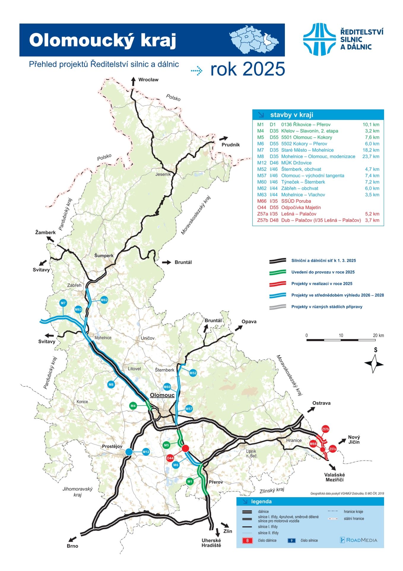 Olomoucký kraj - mapa výstavby - Mapy oprav a výstavby (23/26)