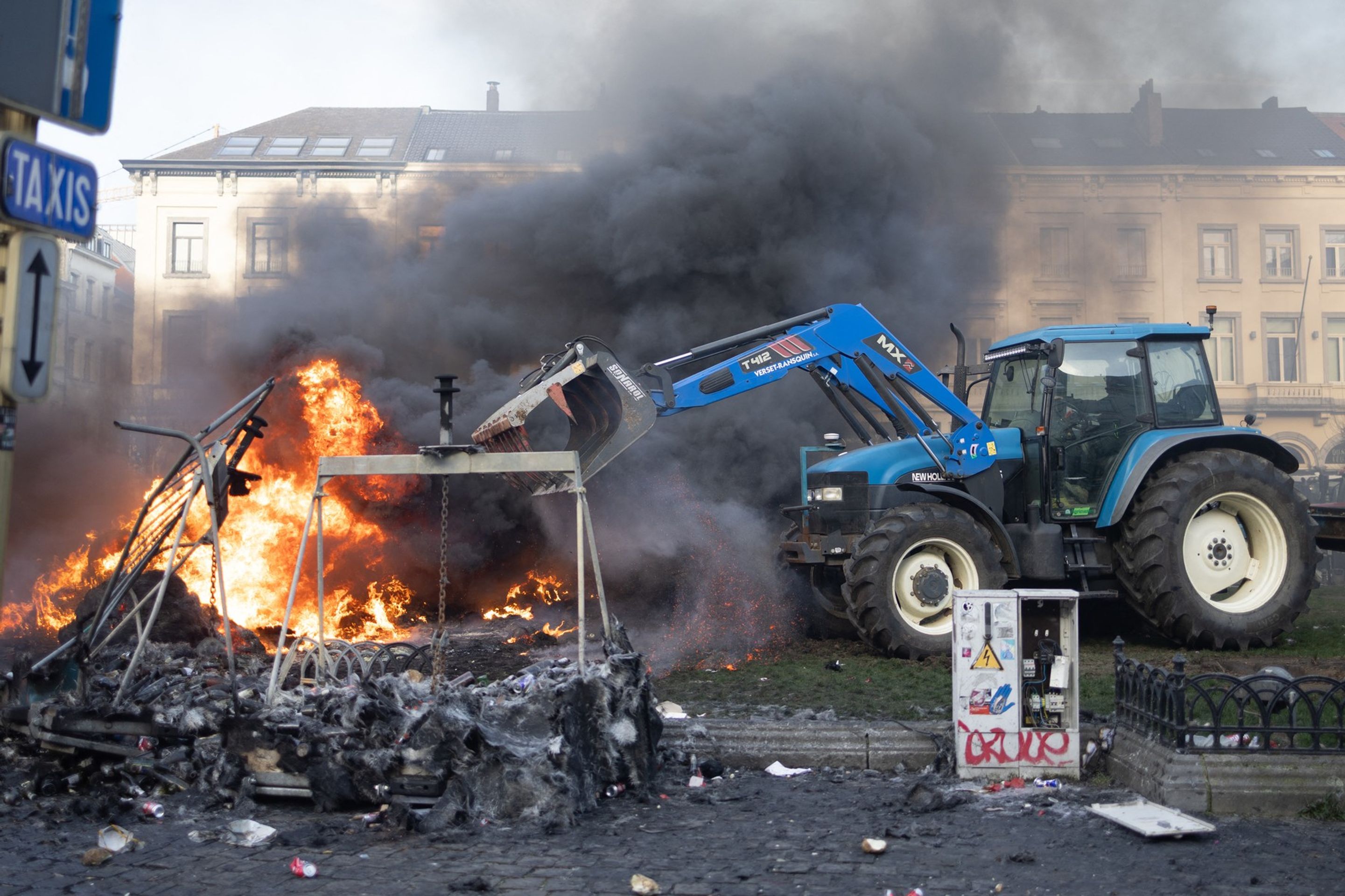 Protesty zemědělců v Bruselu - Protesty zemědělců v Bruselu (7/15)