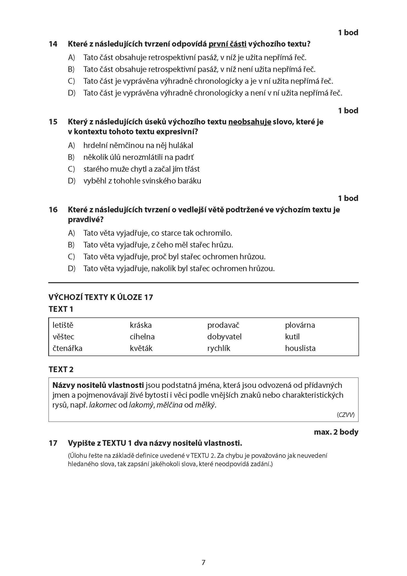 CJL_2026j_TS_Stránka_07 - Maturitní zkouška z češtiny a literatury – jarní termín 2026 (7/14)