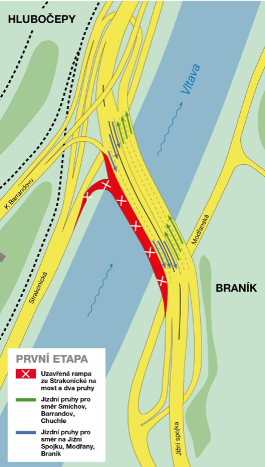 Oprava Barrandovského mostu v Praze - Rekonstrukce Barrandovského mostu (1/4)