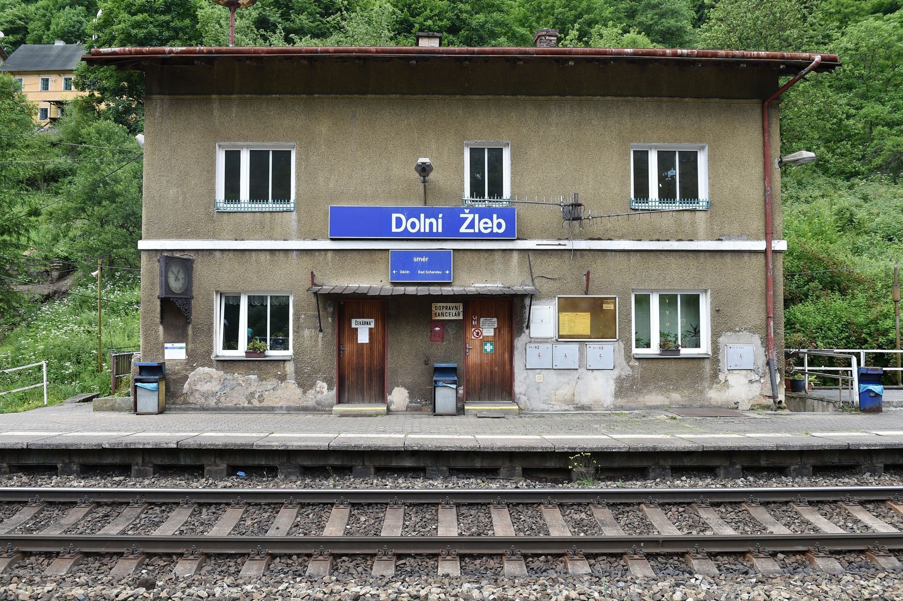 Dolní Žleb - nejníže položená železniční stanice - 4 - GALERIE: Železniční NEJ Česka (32/42)