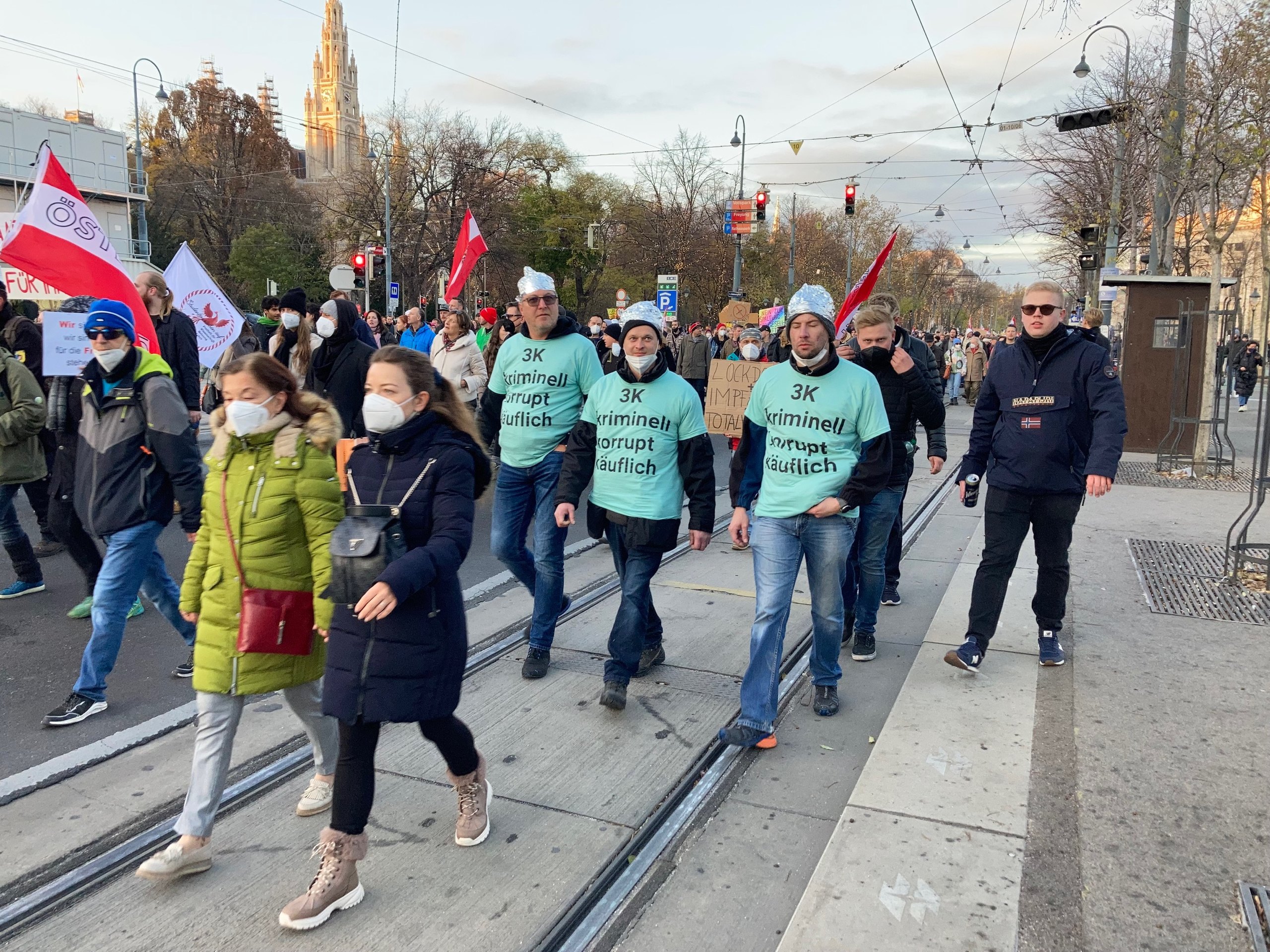 Protesty v Rakousku - Demonstrace ve Vídni (8/8)