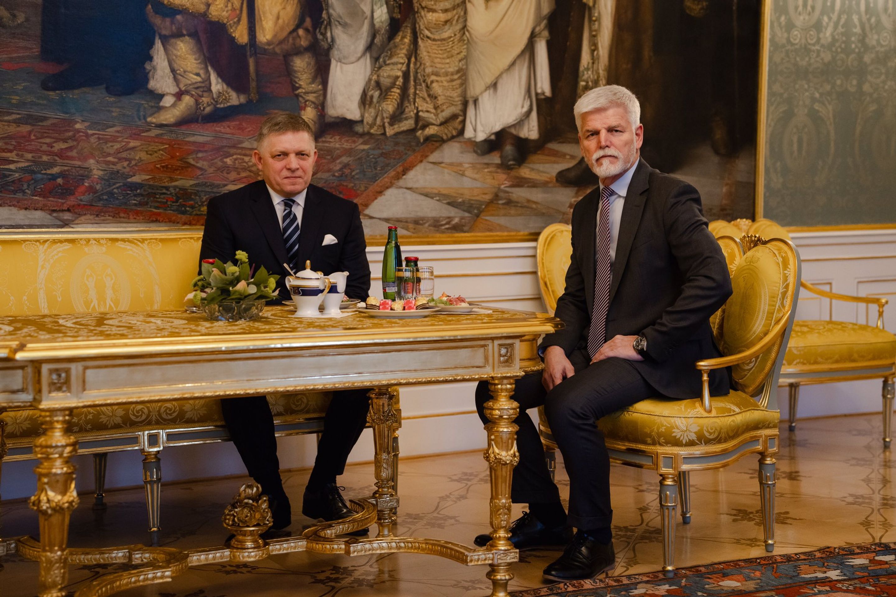 Slovenský premiér Robert Fico a prezident Petr Pavel - Slovenský premiér Robert Fico na návštěvě Česka (1/11)