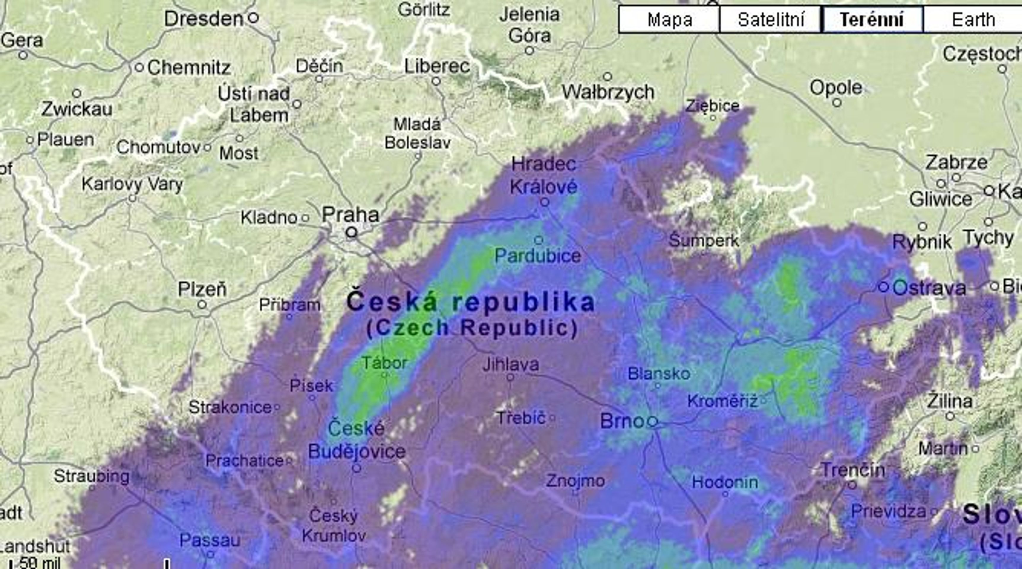 Radar 9.00 - Sněžení v Česku (5/10)