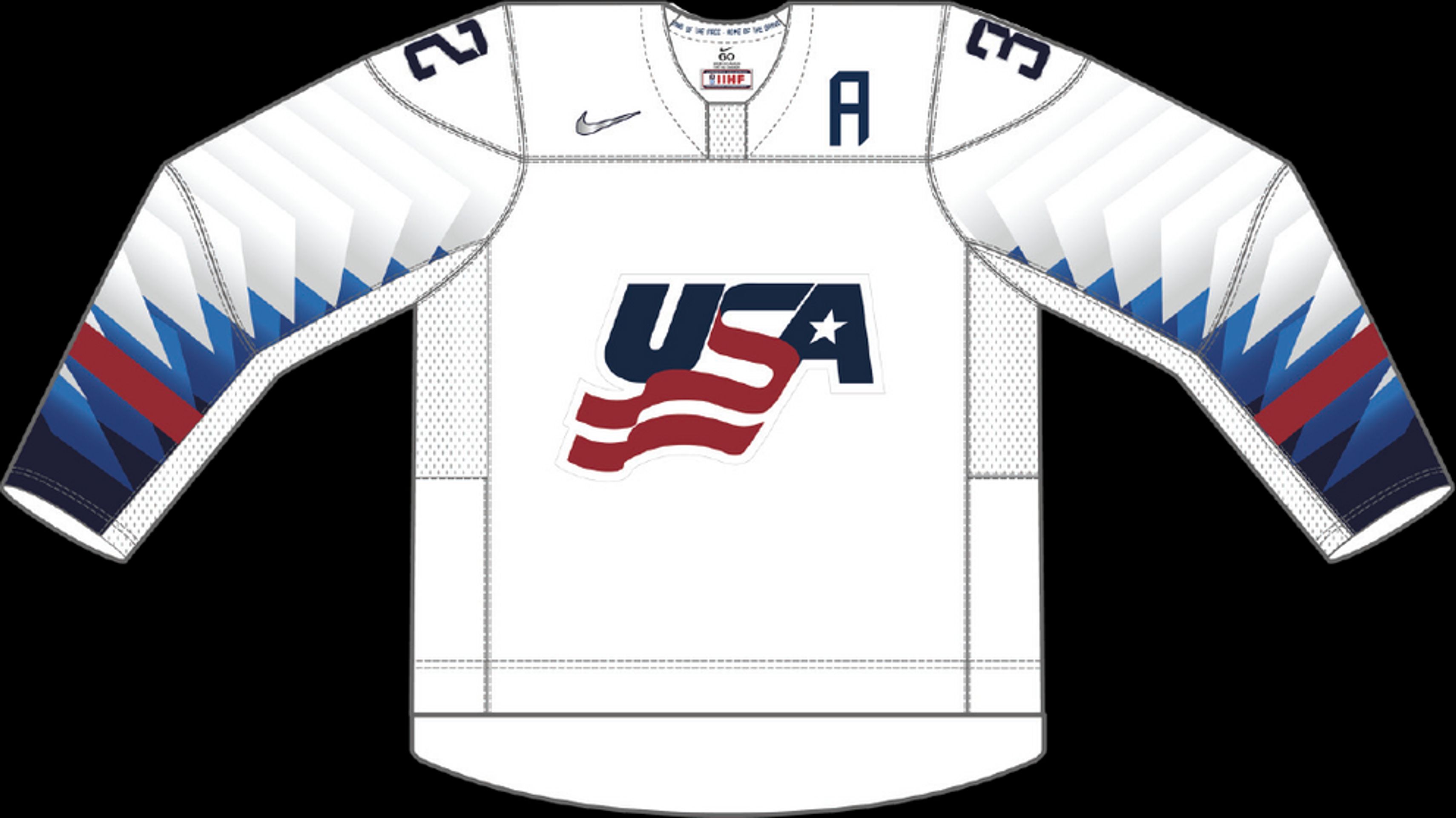 Domácí dres USA - GALERIE: Dresy týmů na mistrovství světa v ledním hokeji (29/32)