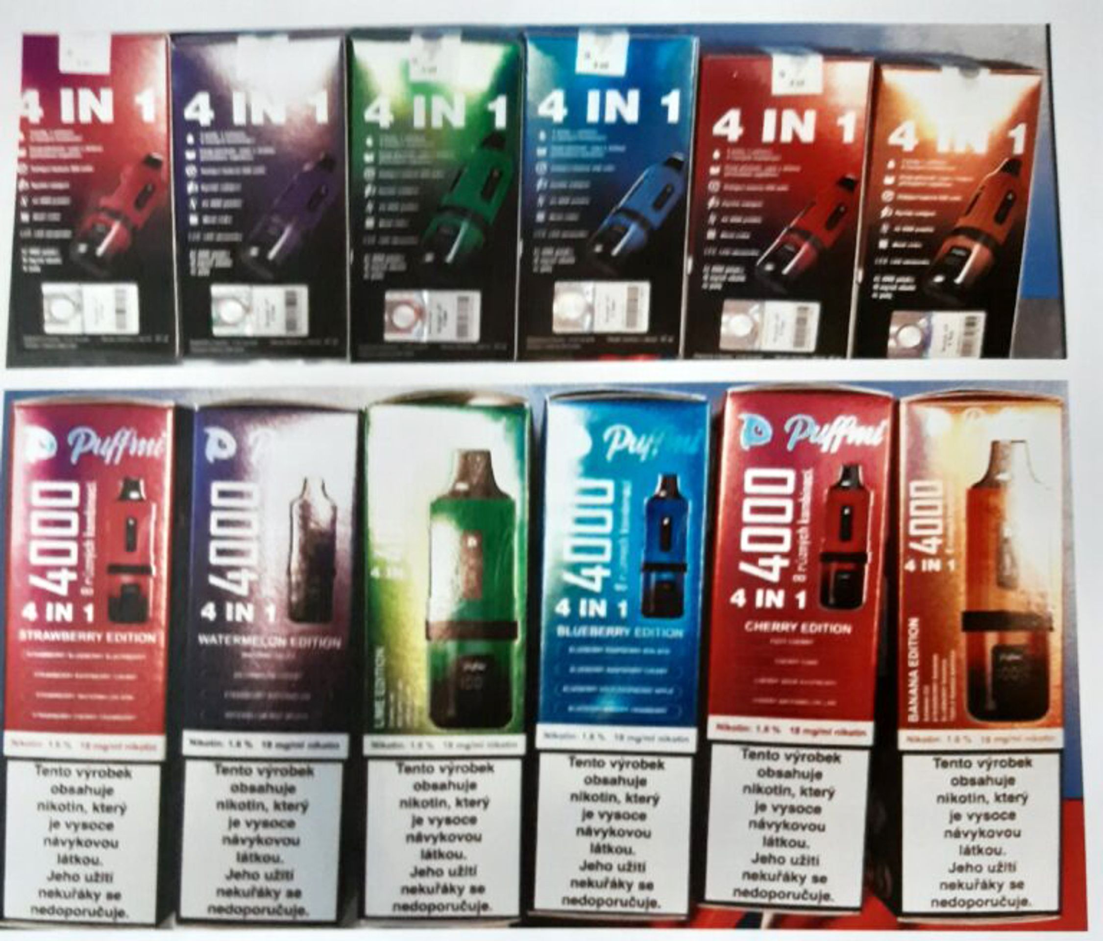 Nebezpečné elektronické cigarety zn. Puffmi (1) - Nebezpečné elektronické cigarety (1/4)