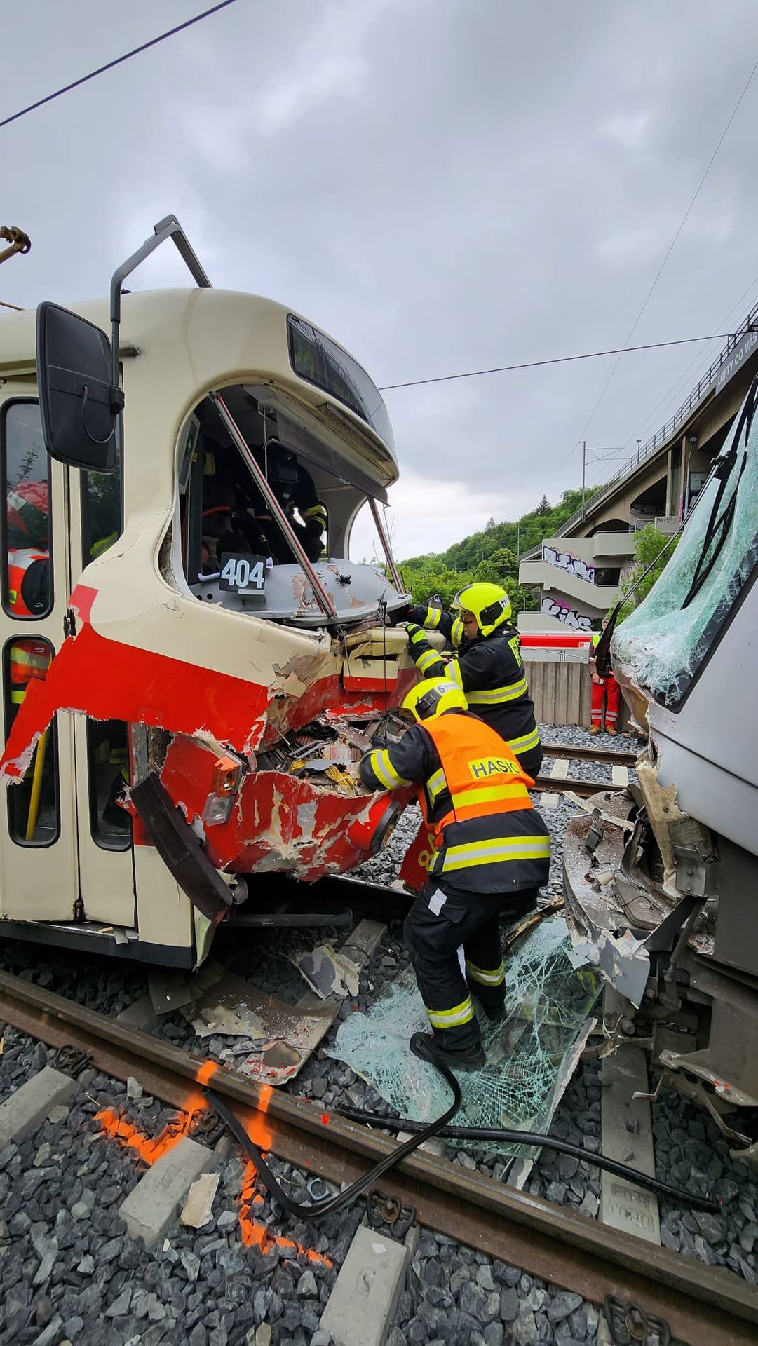 Dopravní nehoda v Modřanské ulici - Srážka tramvají v Praze (4/7)