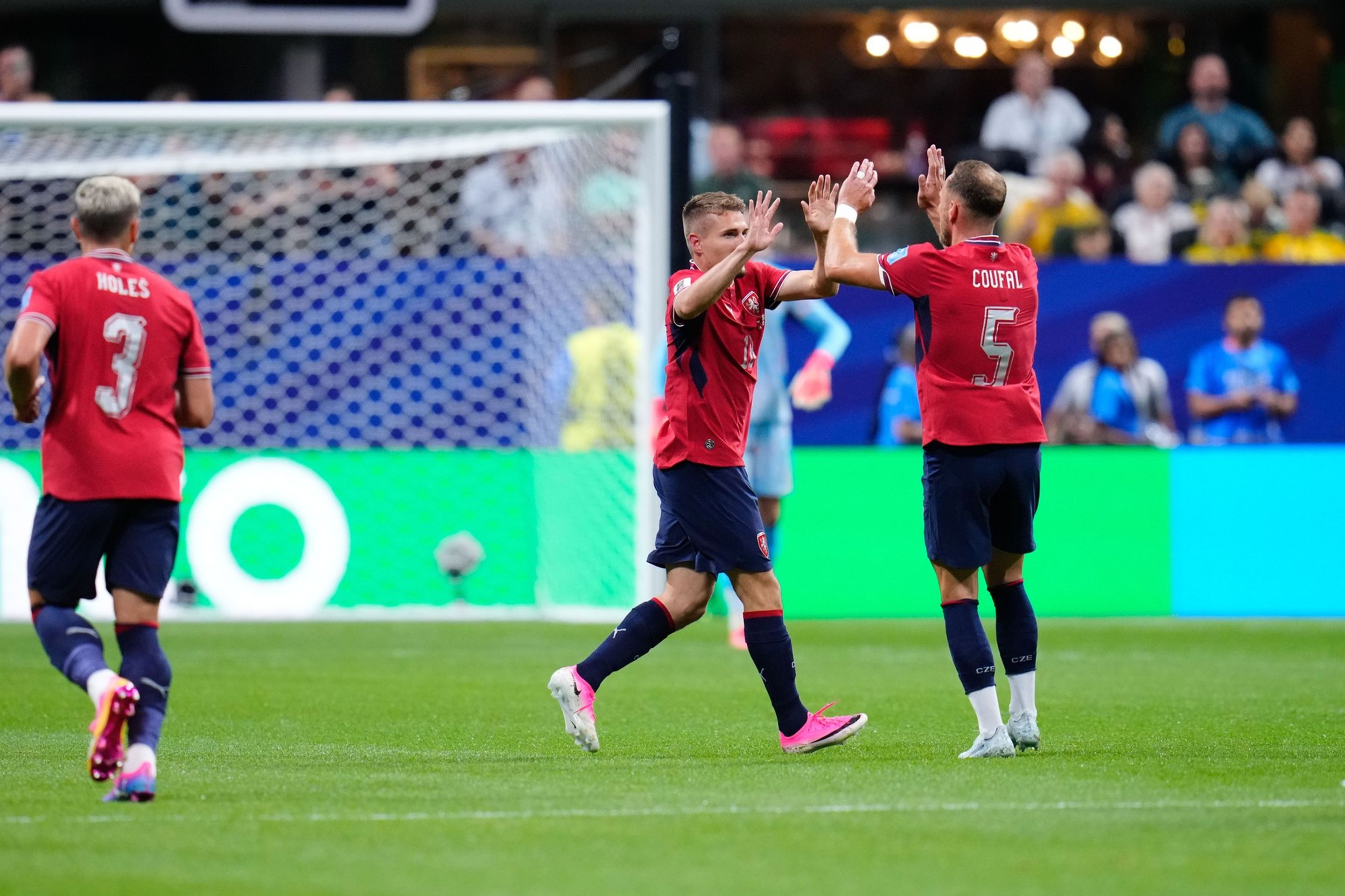 Čeští fotbalisté slaví - Česko – Jihoafrická republika (7/14)