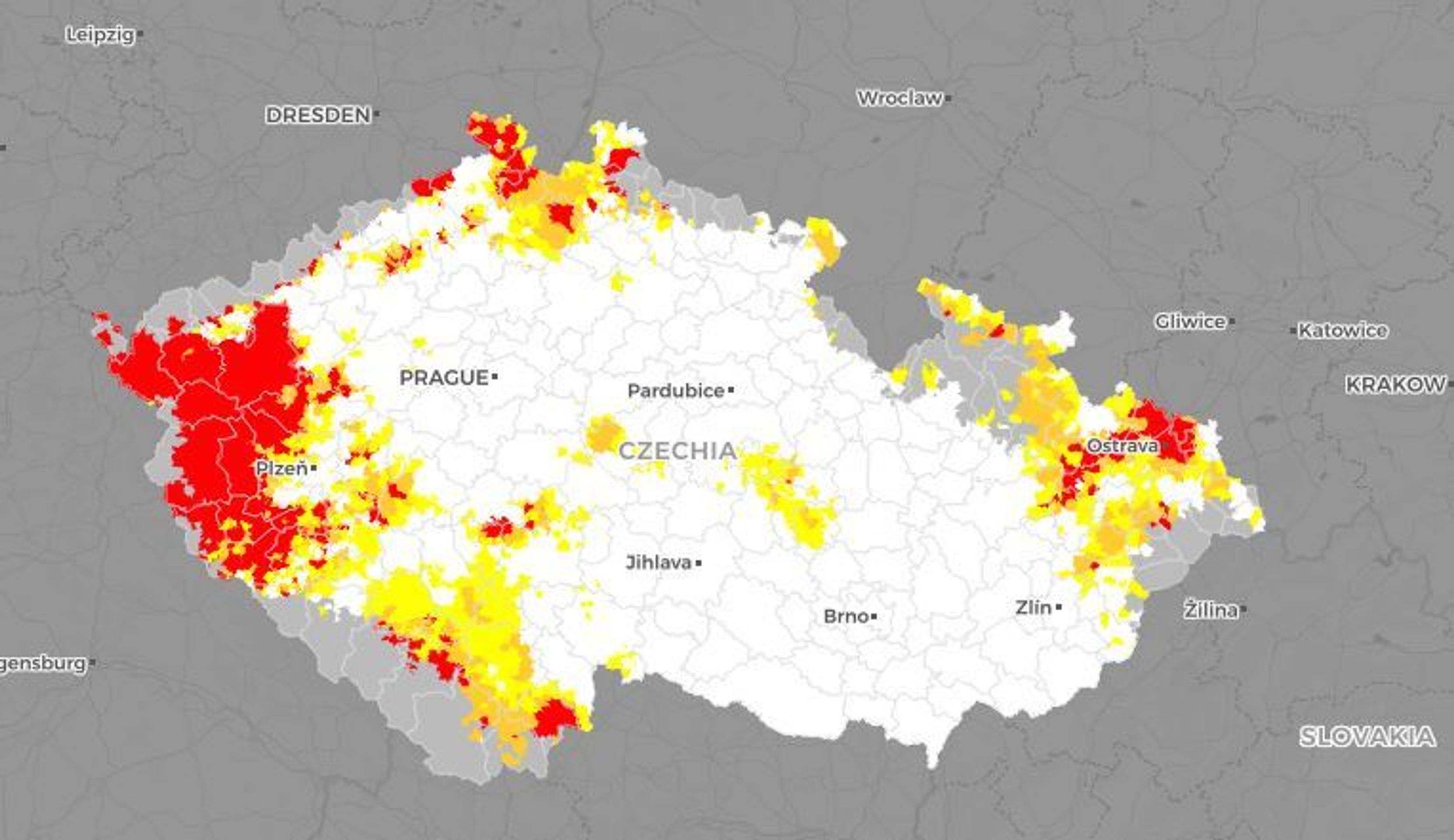 Riziko šíření plísně brambor - 3 - GALERIE: Riziko výskytu plíně v Česku (3/7)