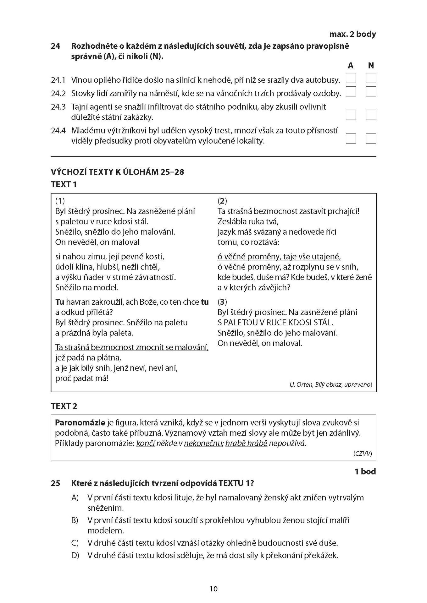 CJL_2026j_TS_Stránka_10 - Maturitní zkouška z češtiny a literatury – jarní termín 2026 (10/14)
