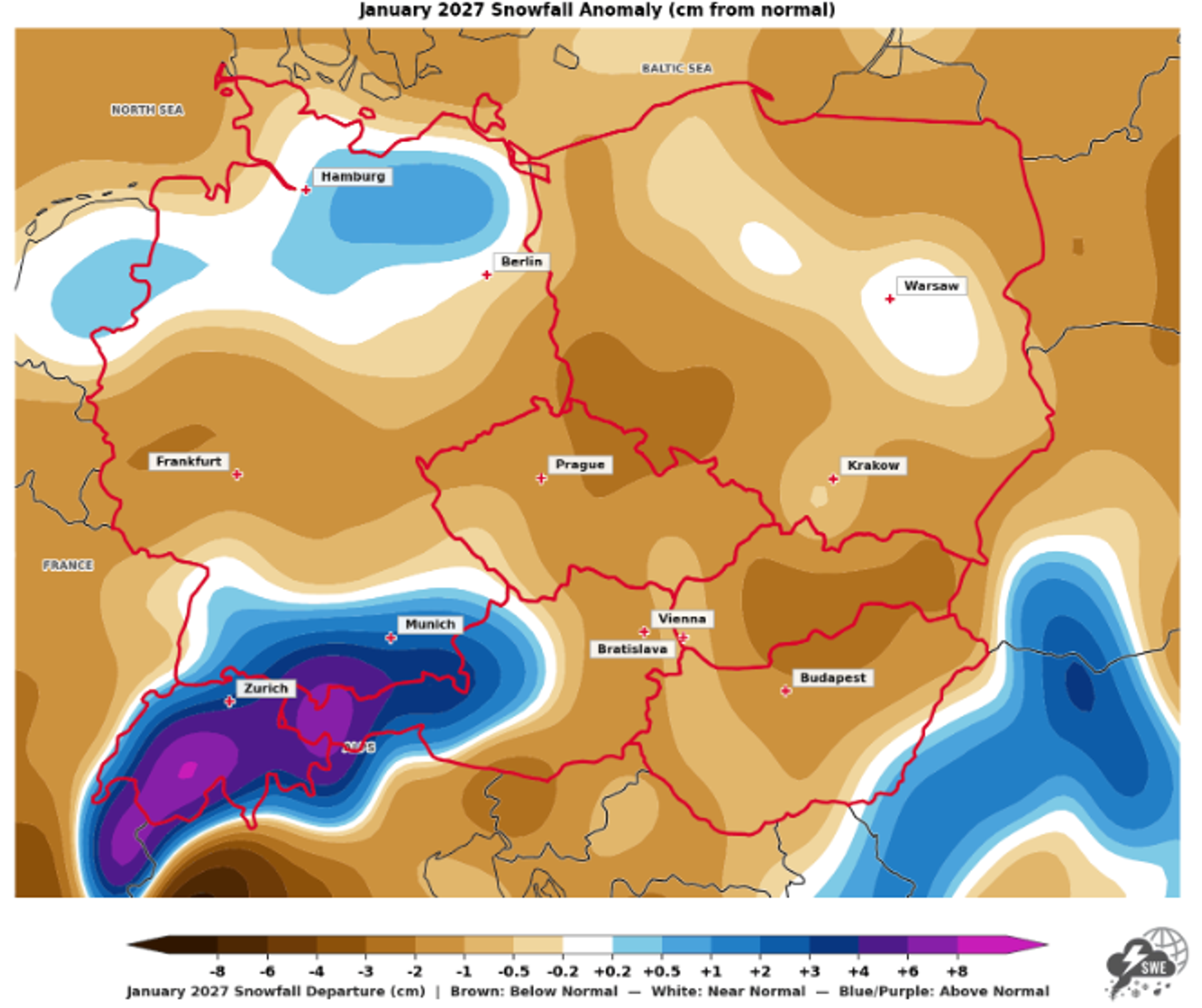 Model počasí pro zimní měsíce  - Model sněžení na zimní měsíce – Severe Weather (2/4)