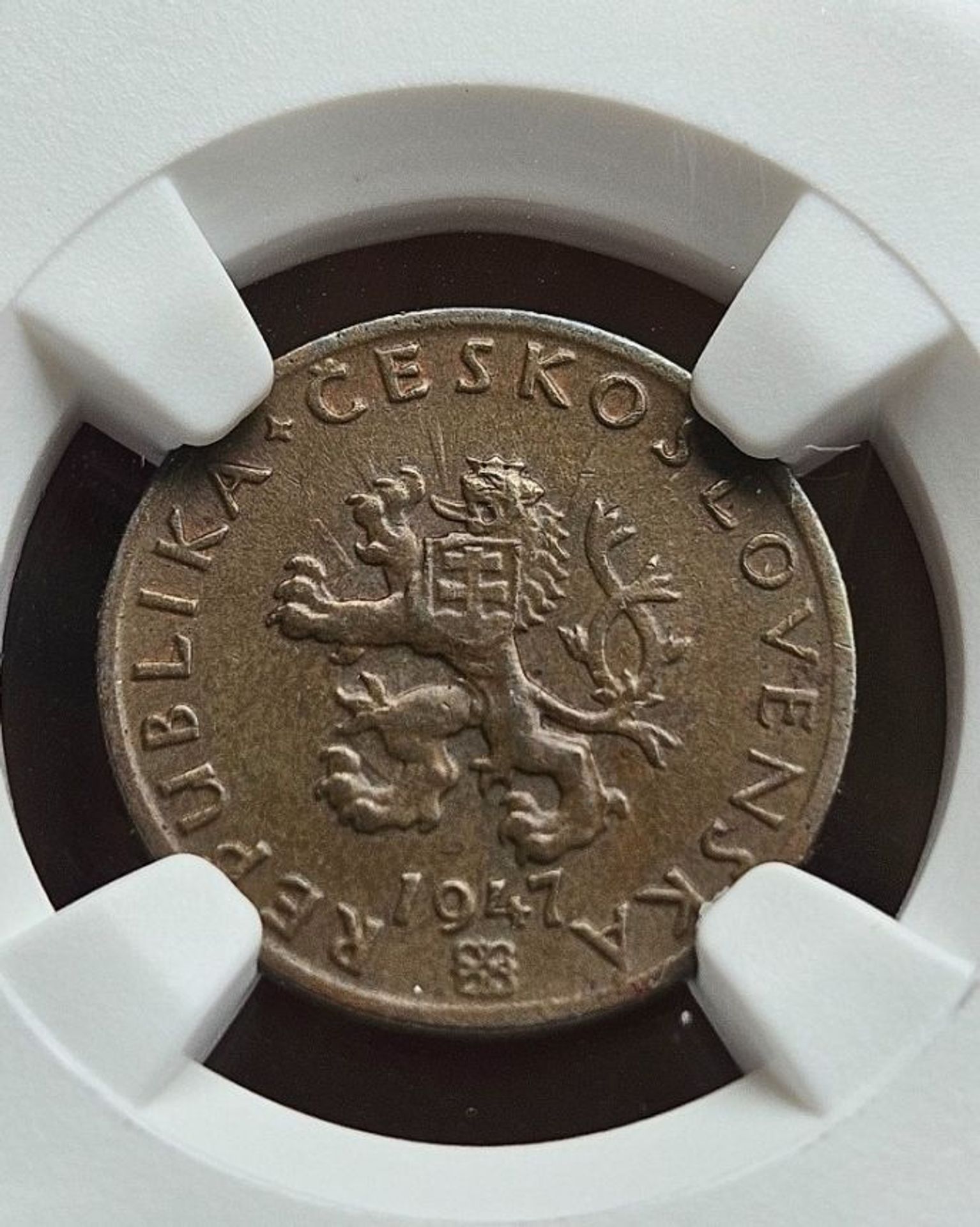 20haléř z roku 1947 - Vzácné české oběhové mince (25/27)