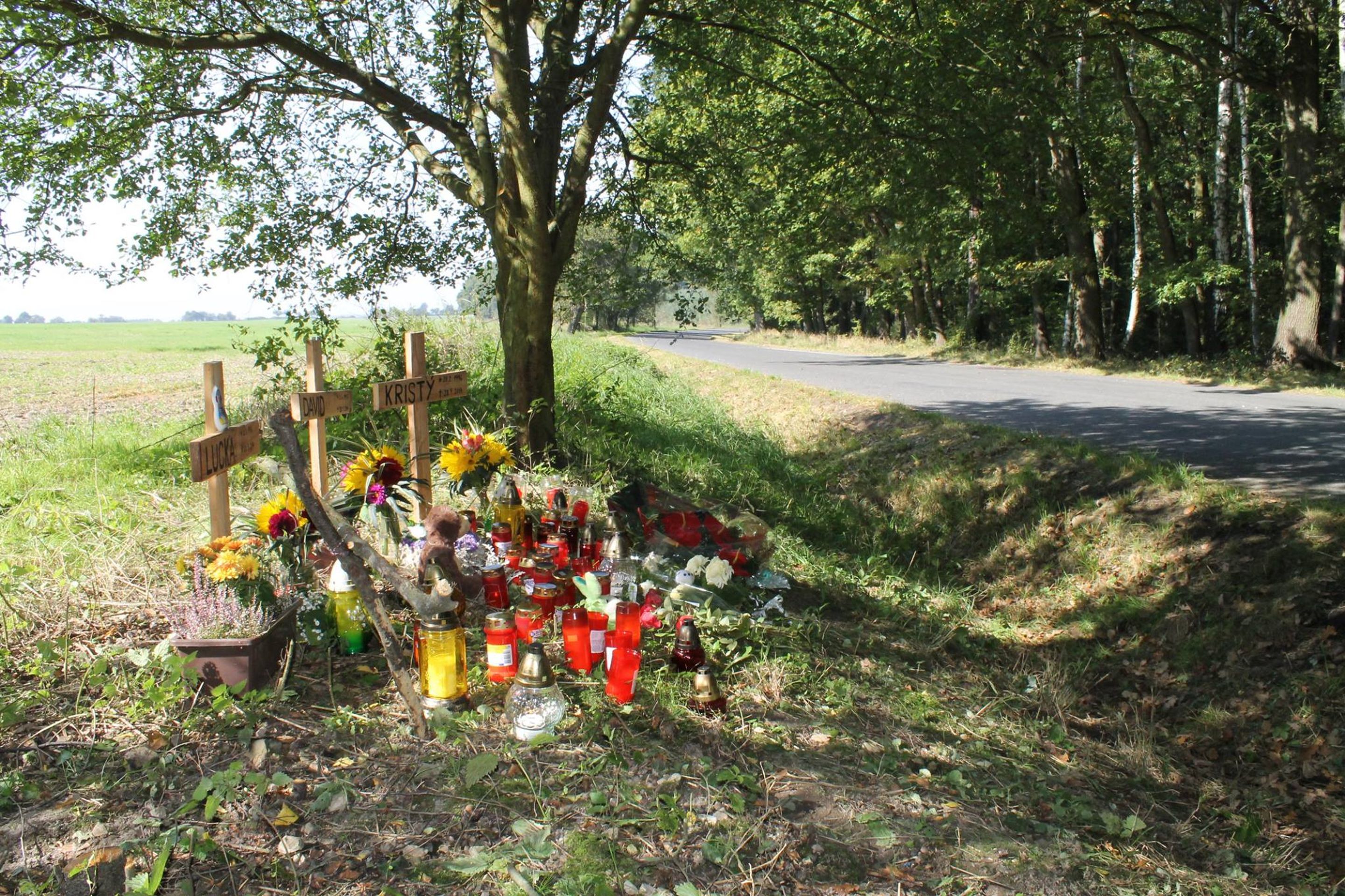 Křížky u tragické nehody na Kladensku - GALERIE: Tragická nehoda na Kladensku (6/8)