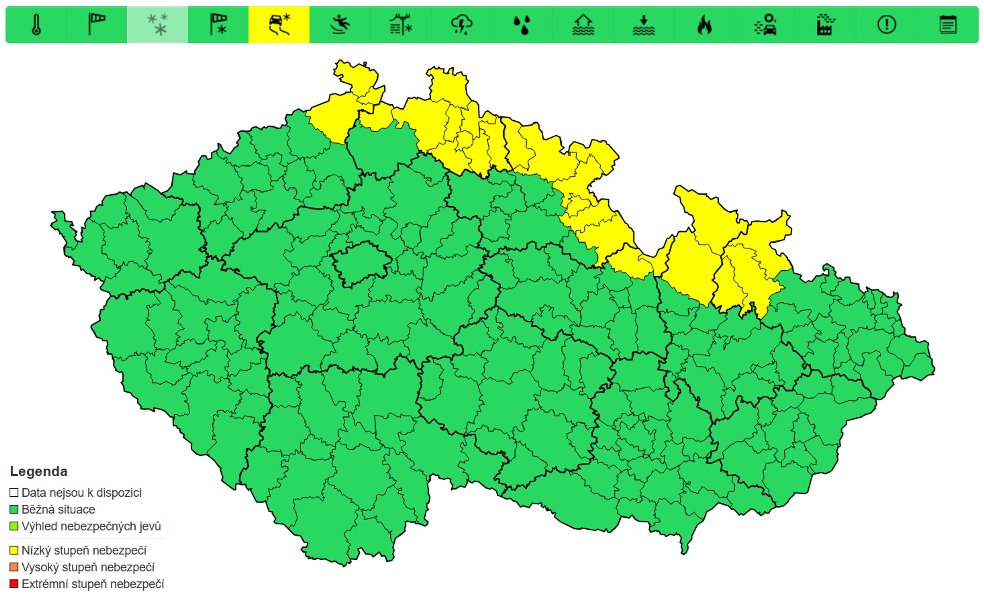 Výstraha před náledím, 13. 3. a 14. 3. 2025 - Předpověď počasí (2/5)