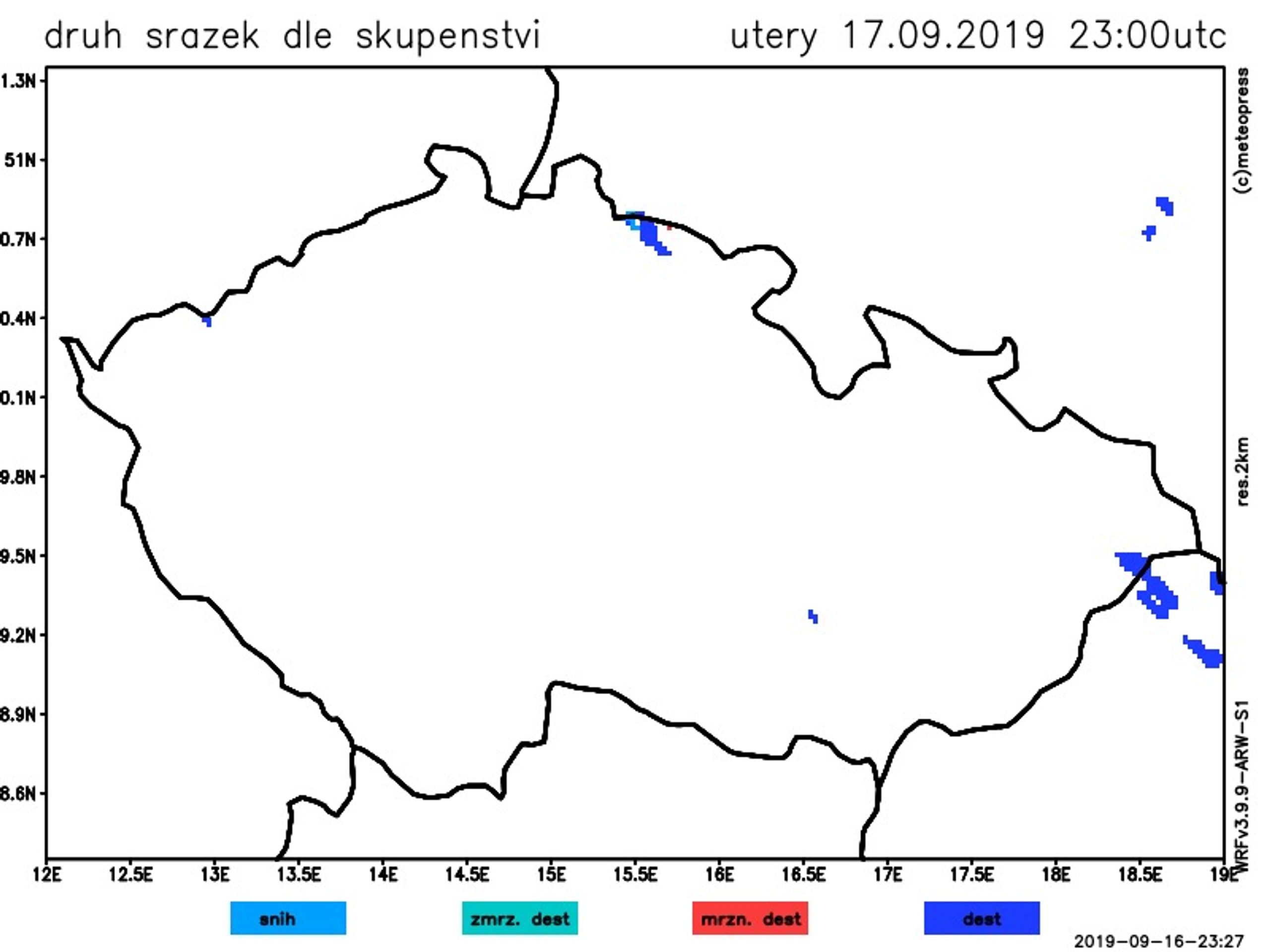 Mapa srážek v Česku - 2 - GALERIE: Srážkové mapy Česka (2/3)