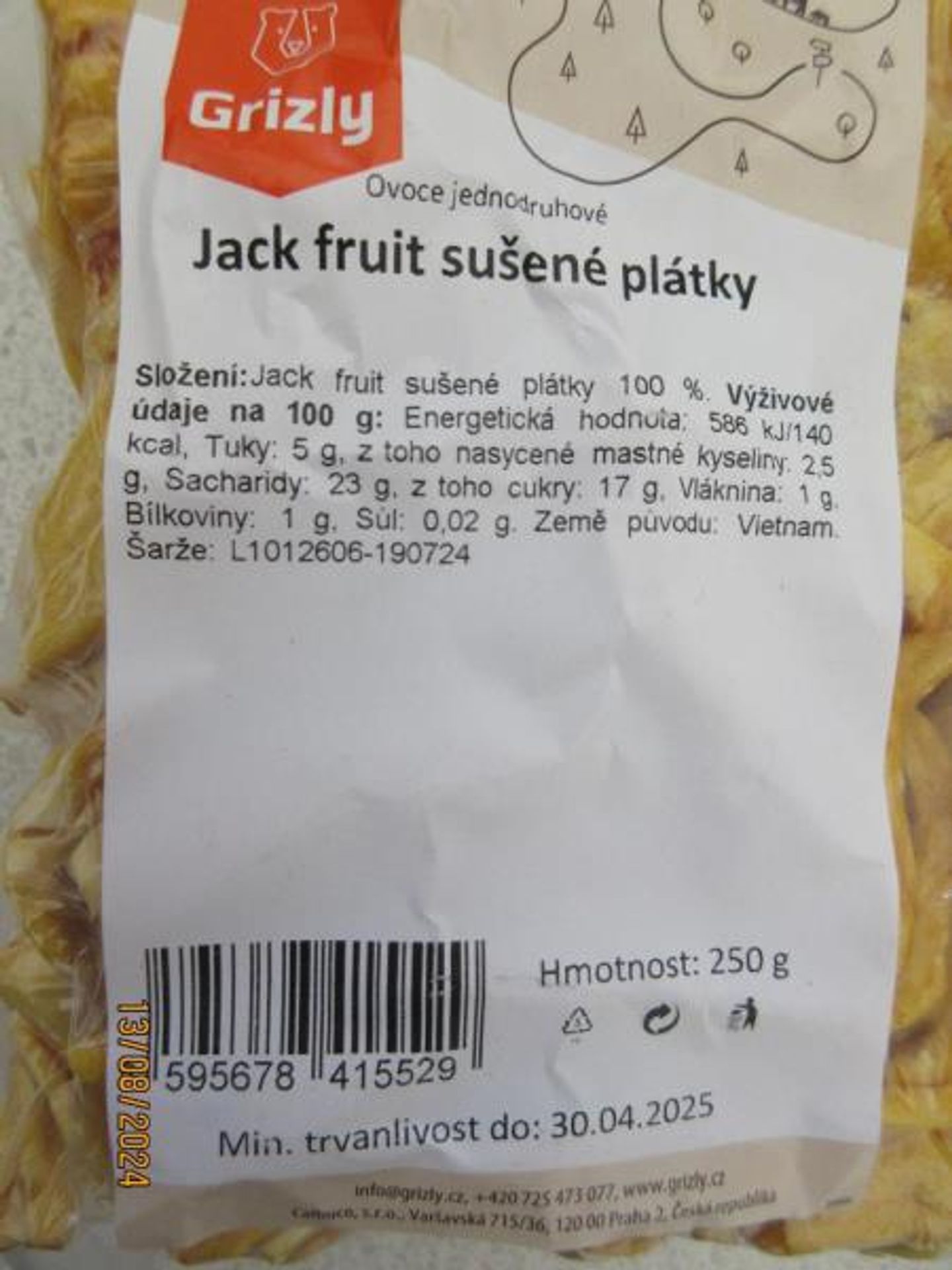 Nejakostní sušené plátky od firmy Grizzly (1) - Ošizené ovoce a zelenina (4/8)