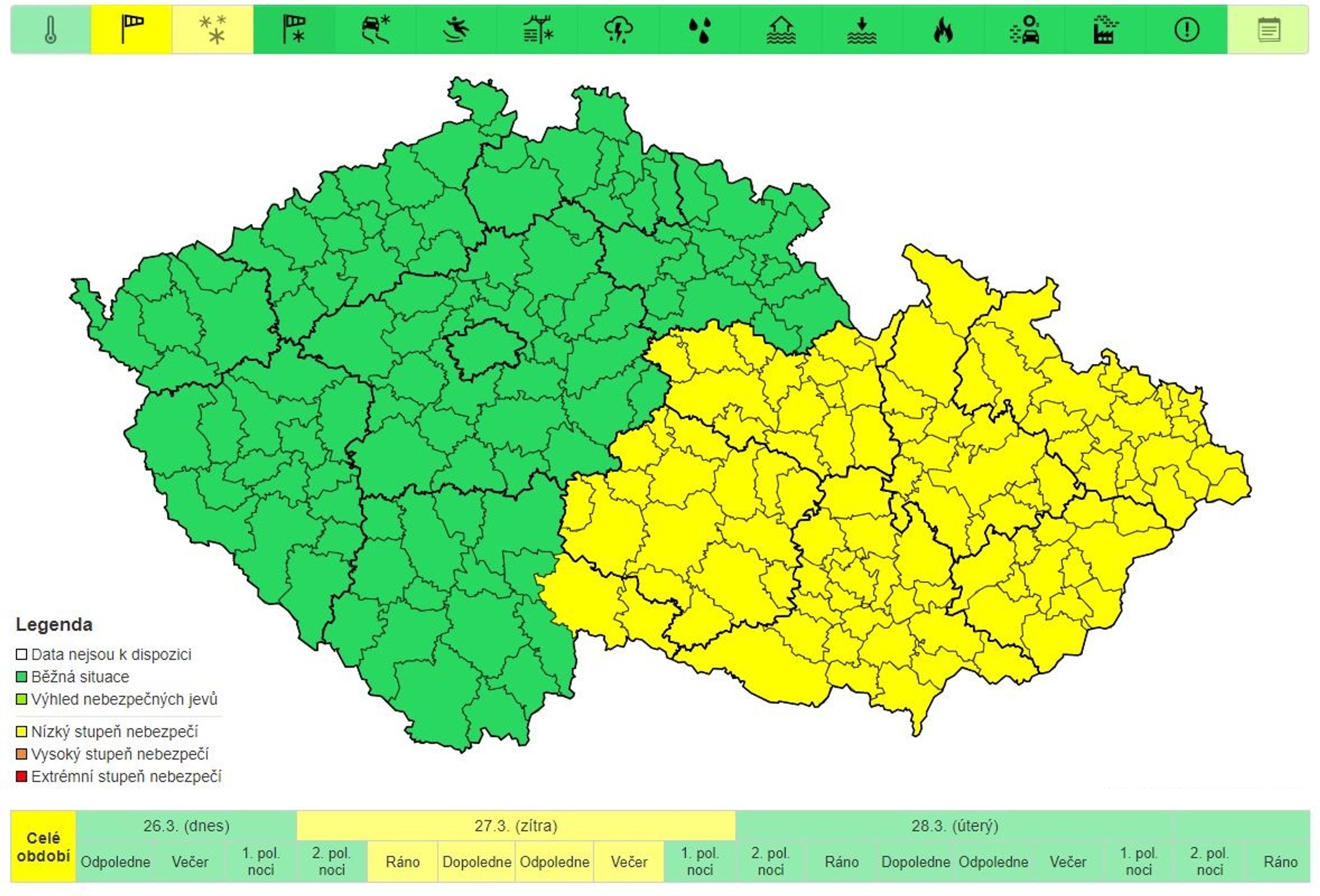 Výstraha před silným větrem - Počasí (2/5)