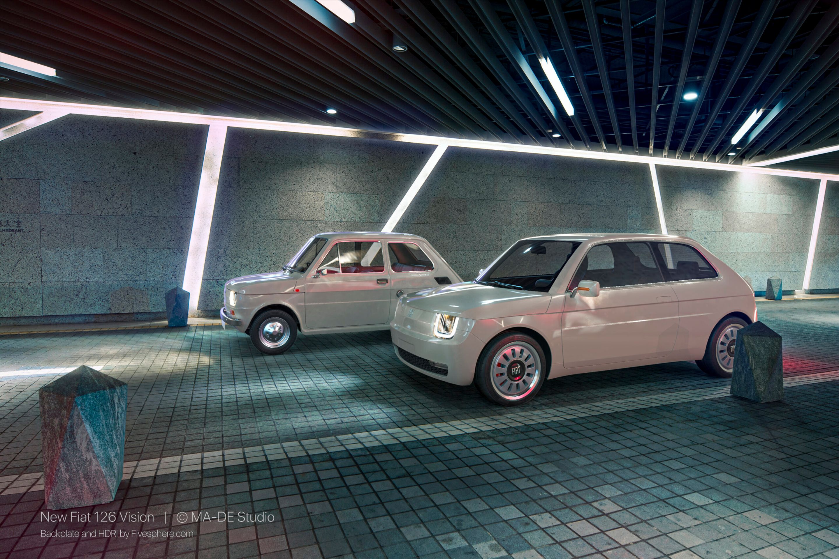 Legendární Fiat 126 v novém designu - 15 - Fotogalerie: Kultovní Maluch v retro designu (2/8)