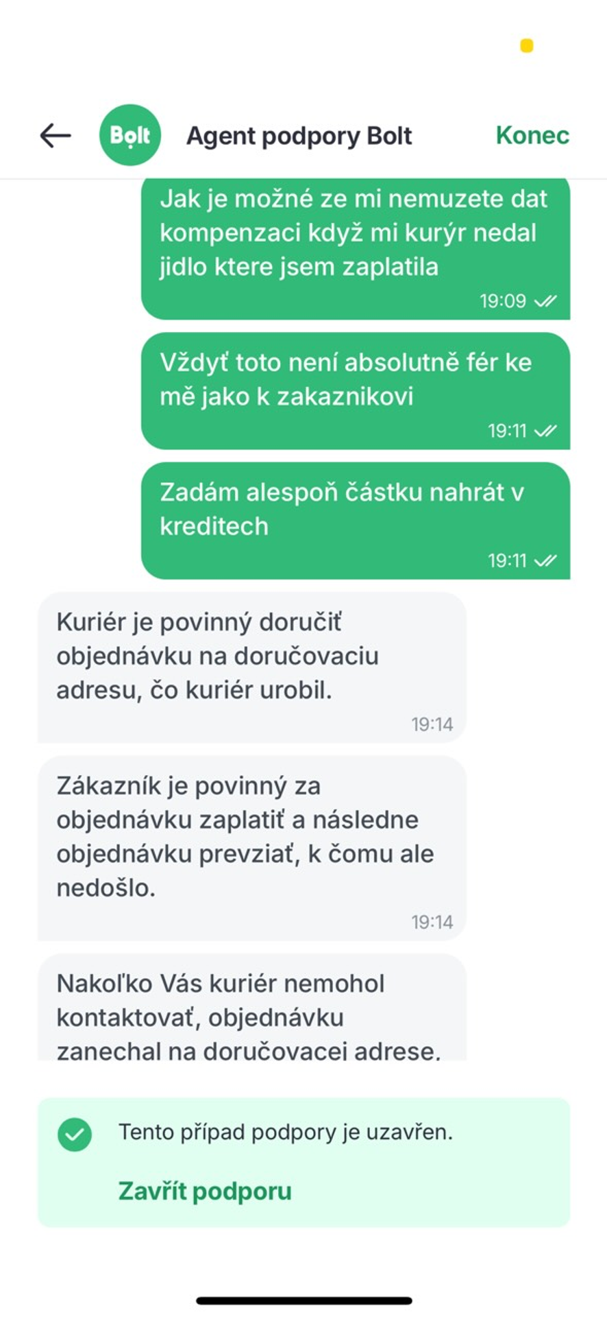 Obrázek 4 - Komunikace se službou Bolt (4/10)