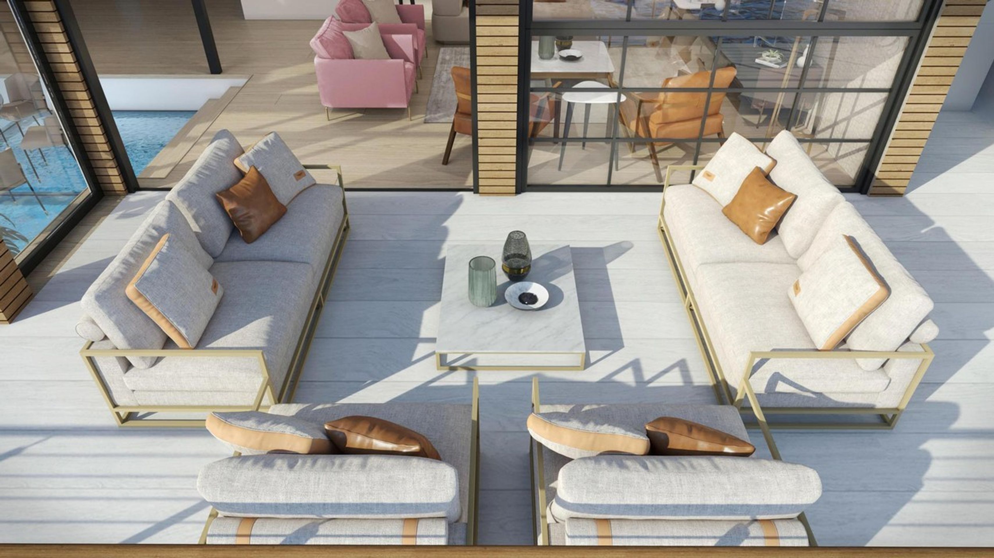 Neptun - hotel obklopený šesti plovoucími domy v Dubajském přístavu - 1 - GALERIE: Neptun - hotel obklopený šesti plovoucími domy v Dubajském přístavu (1/5)
