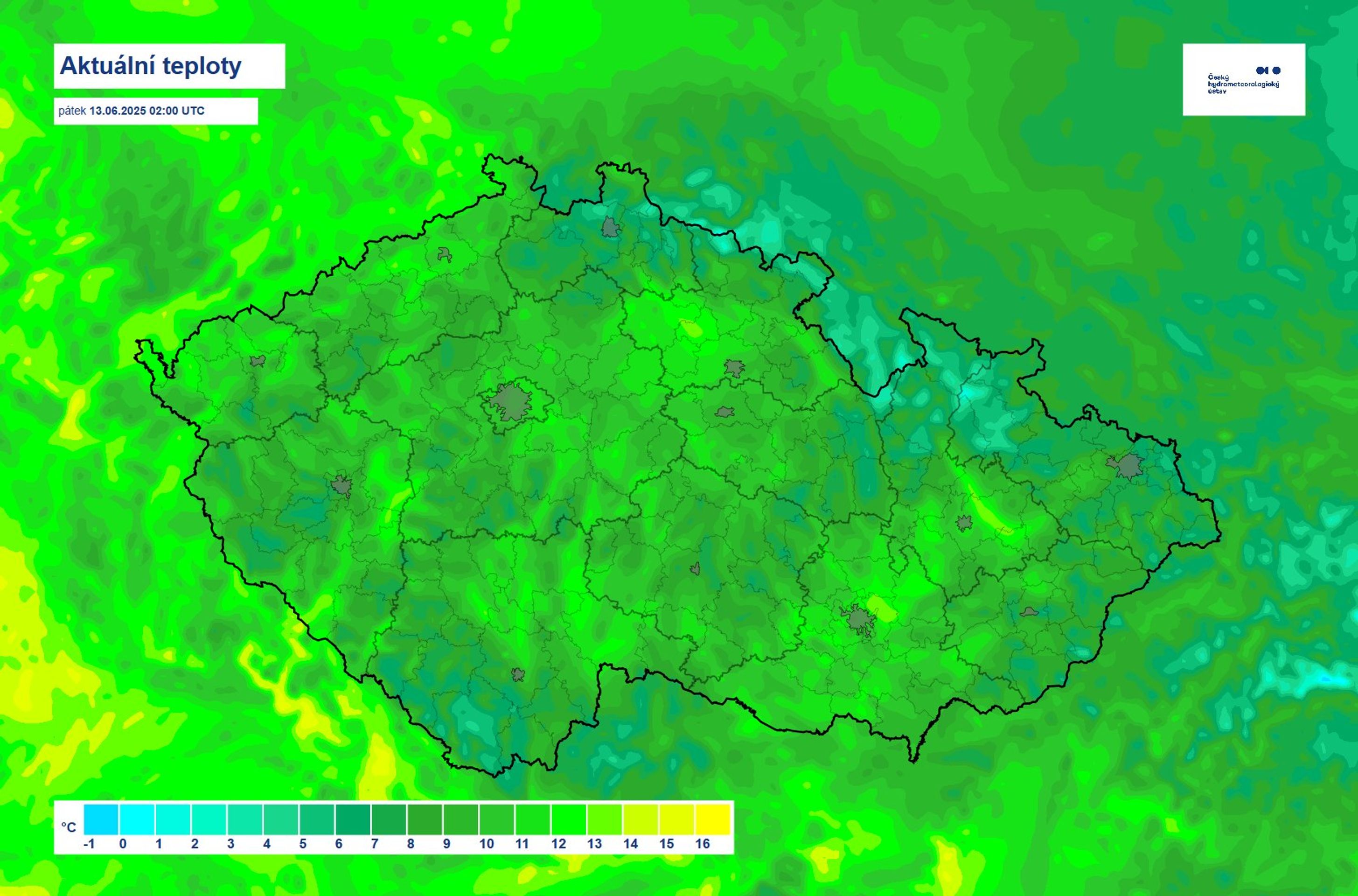Pátek 13. 6. 2025 - Předpověď počasí (1/3)