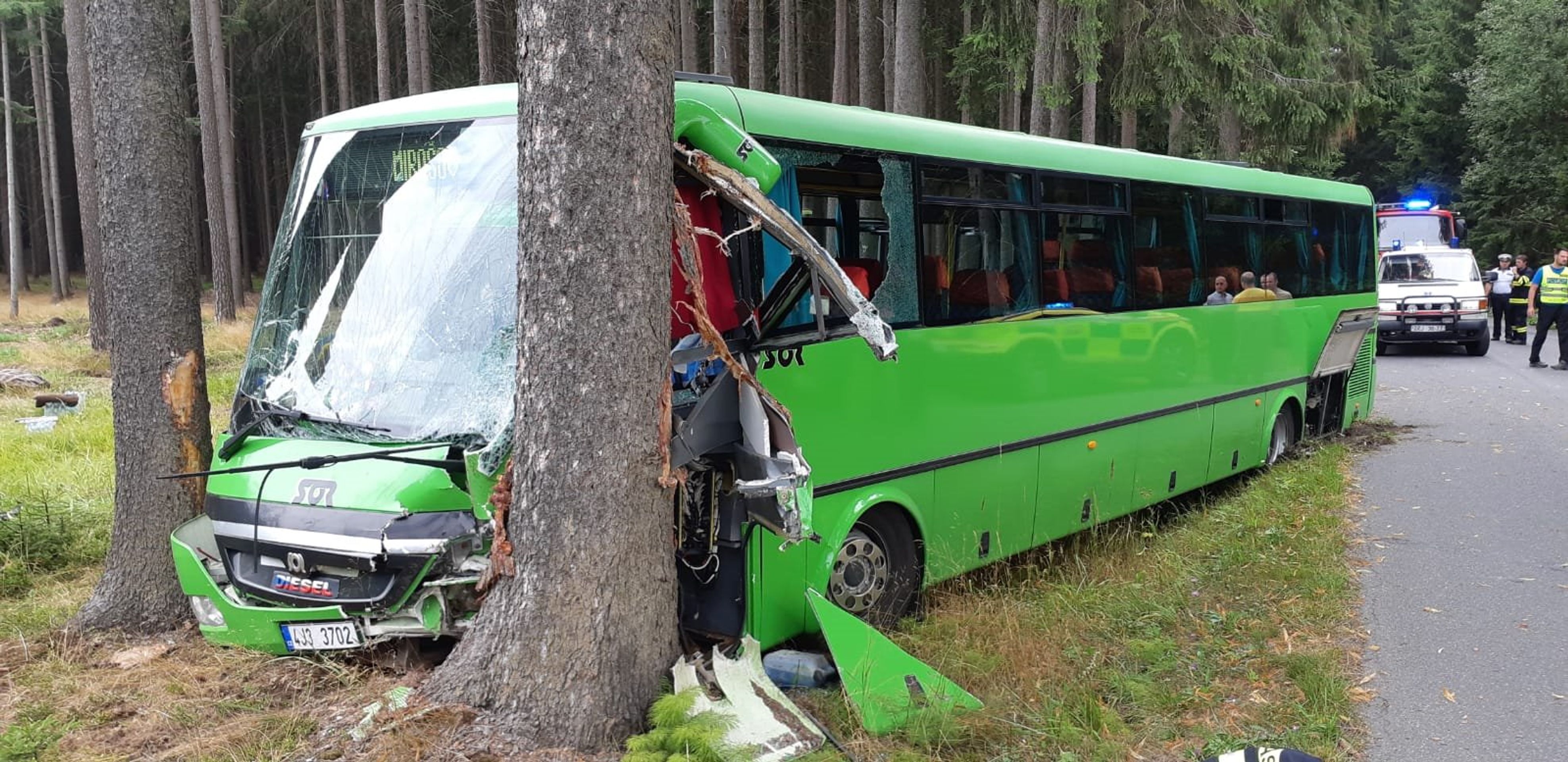 Nehoda autobusu u Žďáru - GALERIE: Nehoda autobusu u Žďáru (2/4)