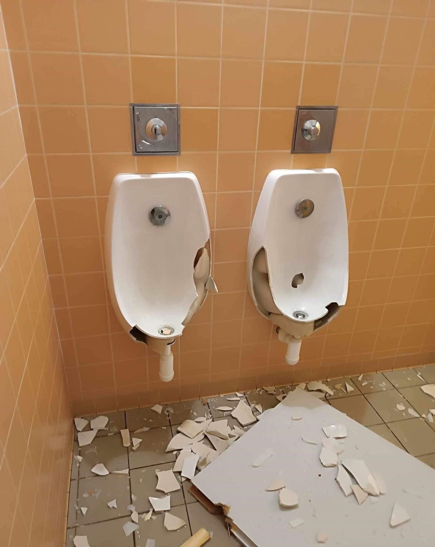 Pacient poškodil vybavení pánských toalet (6) - Pacient poškodil vybavení pánských toalet (6/6)