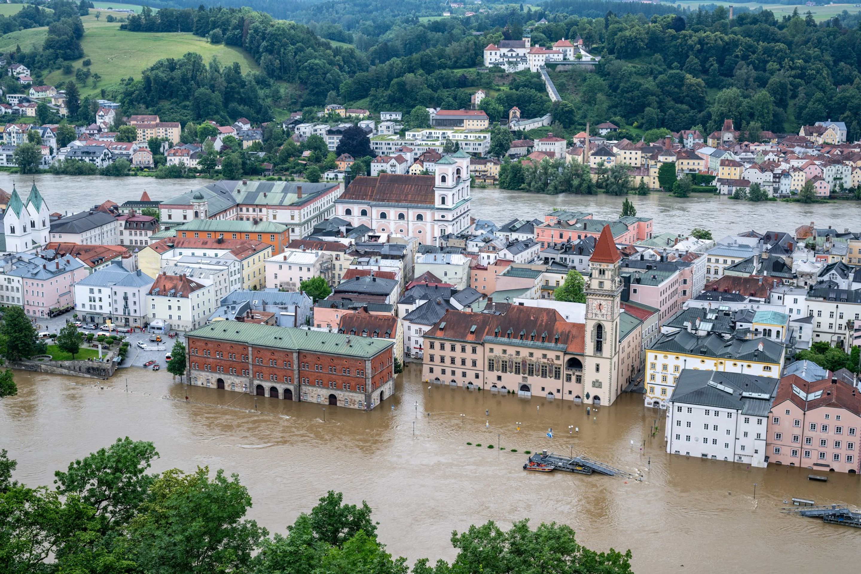 Záplavy v Německu, 4. 6. 2024 Passau - Záplavy v Evropě (2/12)