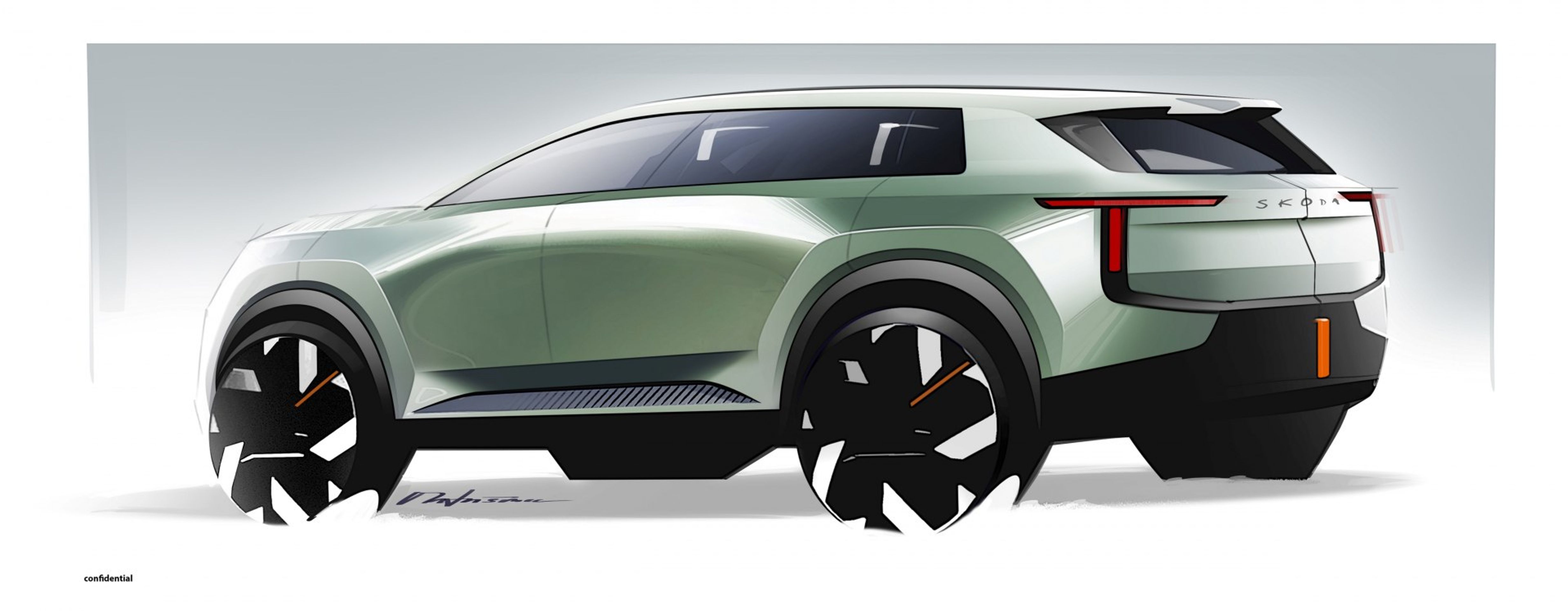 Koncept Škoda Vision 7S - Studie budoucího sedmimístného elektromobilu Škoda Vision 7S (14/14)