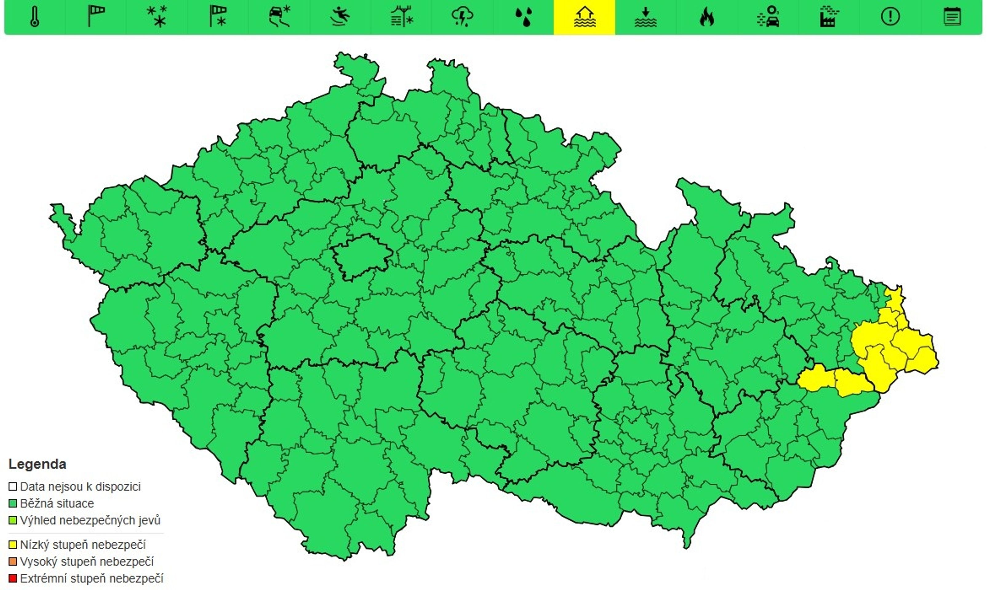 Výstraha před povodněmi v úterý a středu - Výstrahy (4/4)