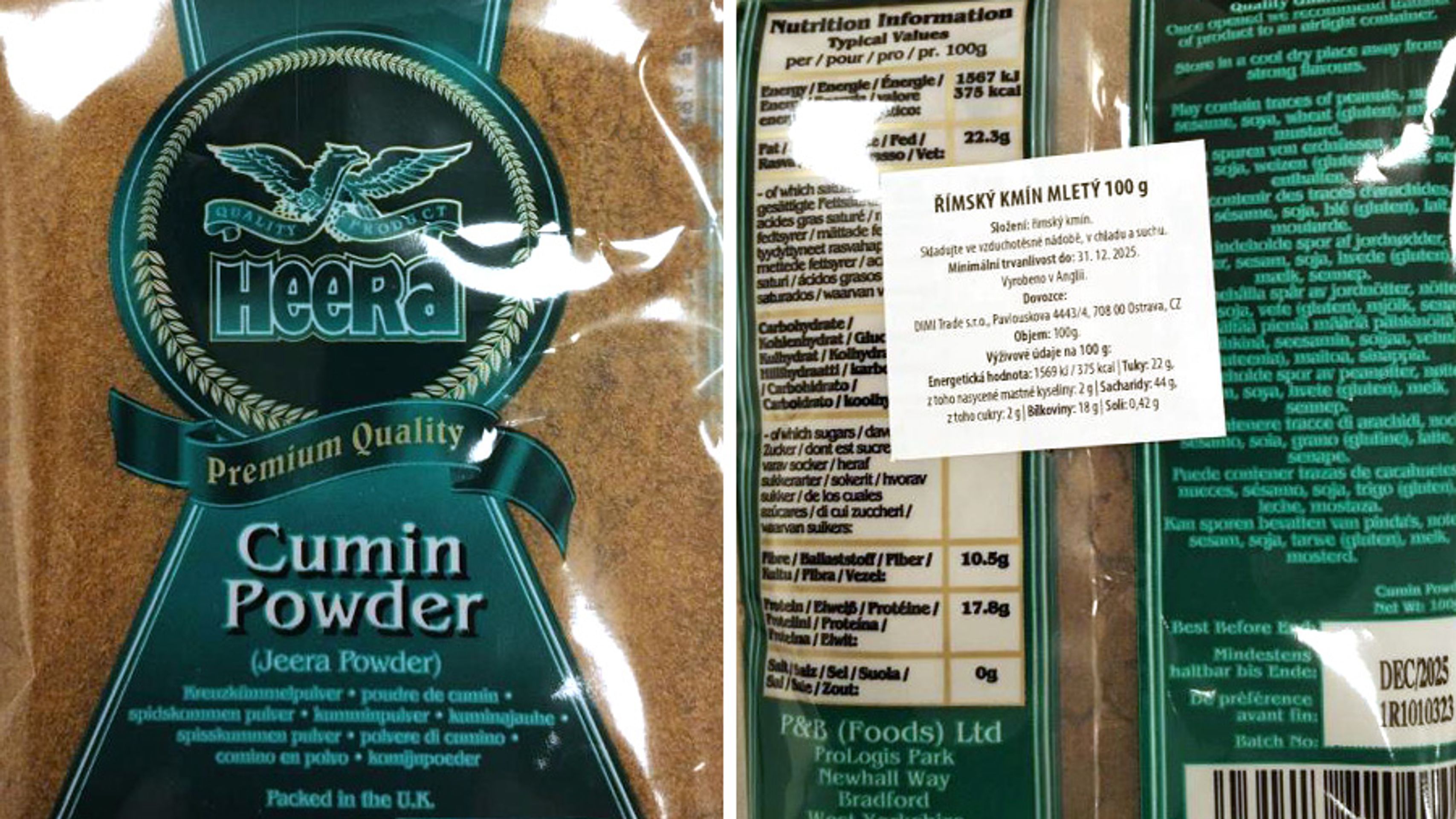 Římský kmín obsahuje pesticidy v nadlimitním množství - Závadný římský kmín (3/3)