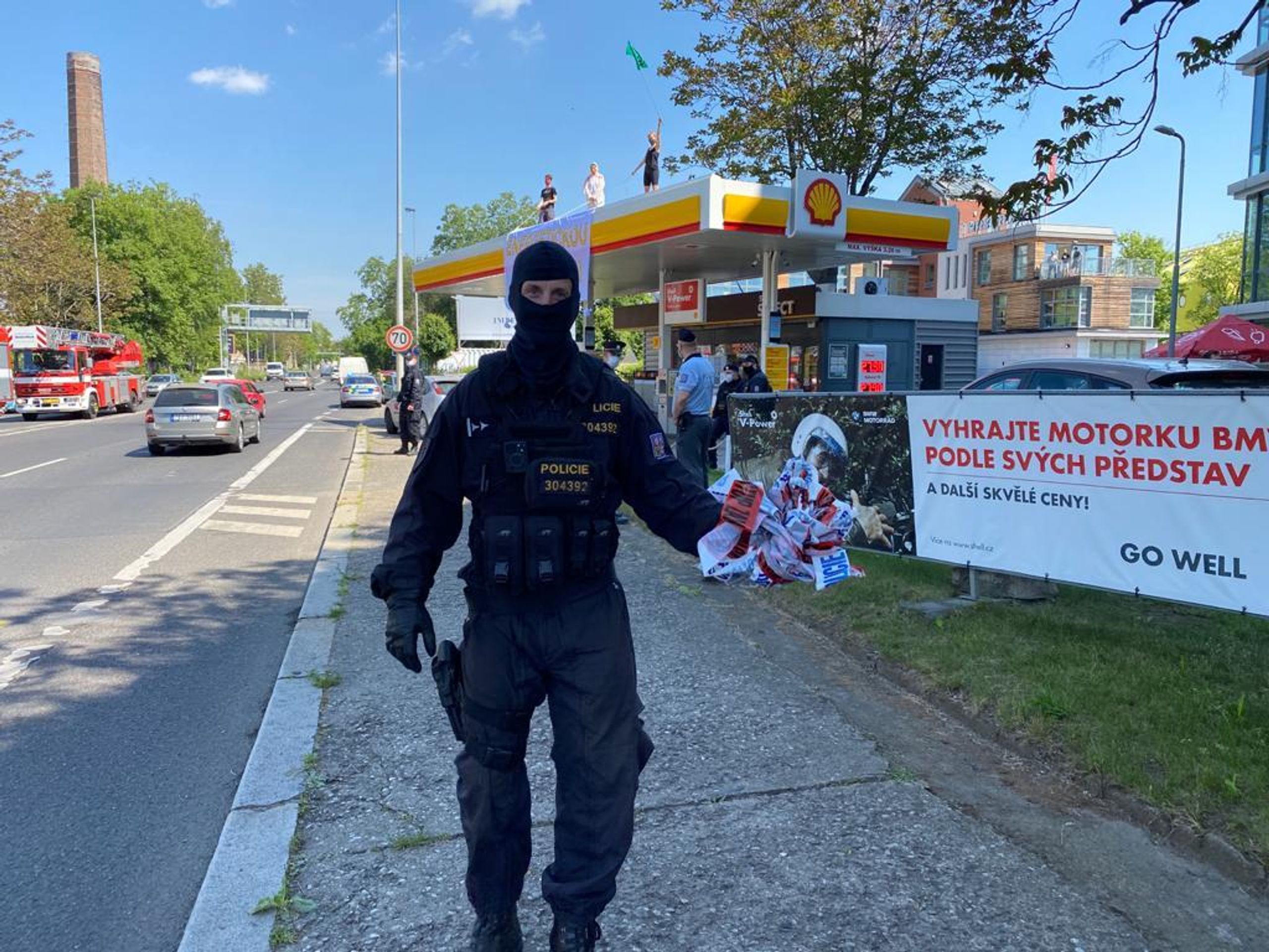 Demonstrace na čerpací stanici na Strakonické - 8 - GALERIE: Demonstrace na čerpací stanici na Strakonické (8/13)