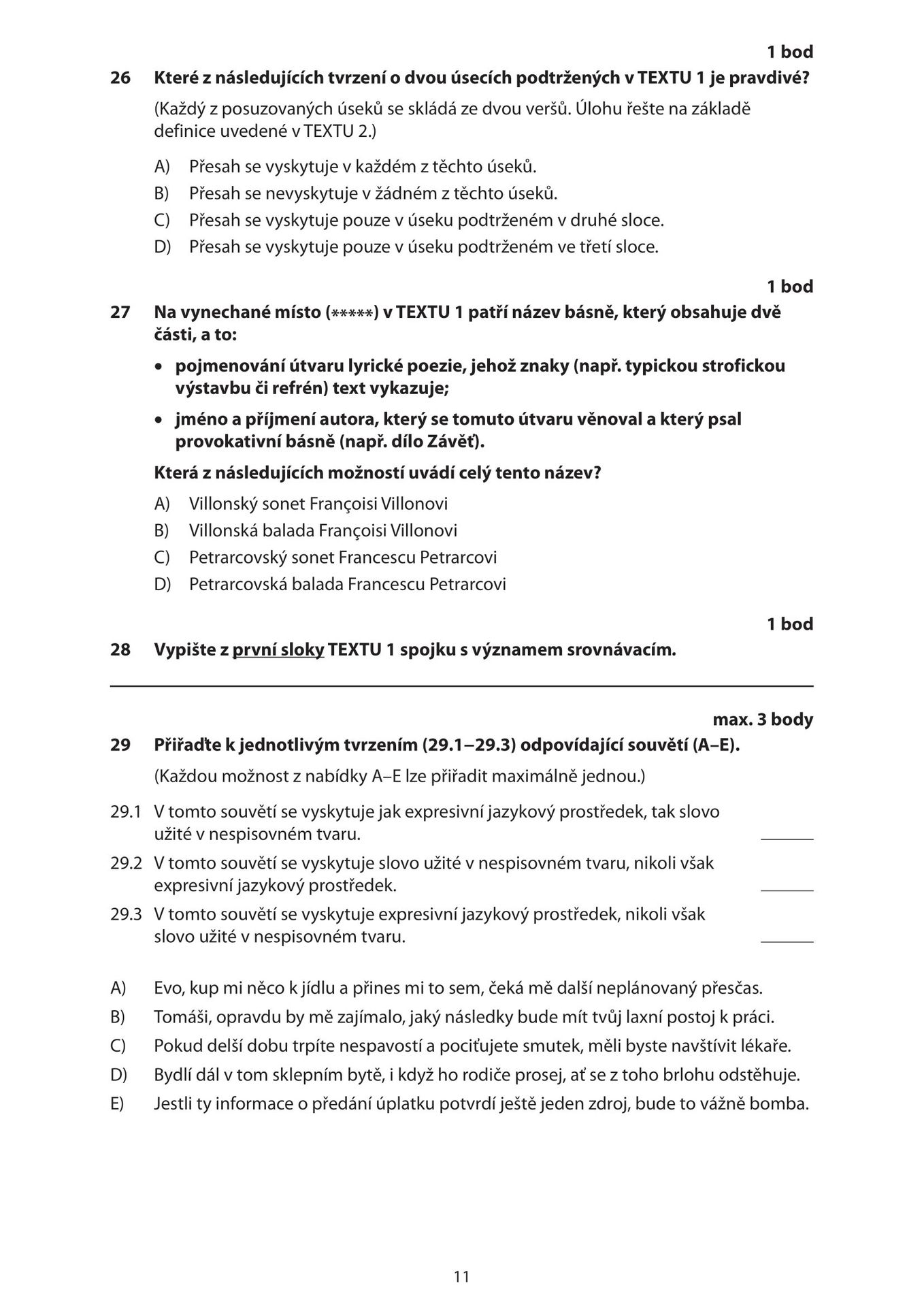 maturita-cestina-jaro-2023-test-11 - Maturita z českého jazyka a literatury 2023 (11/12)