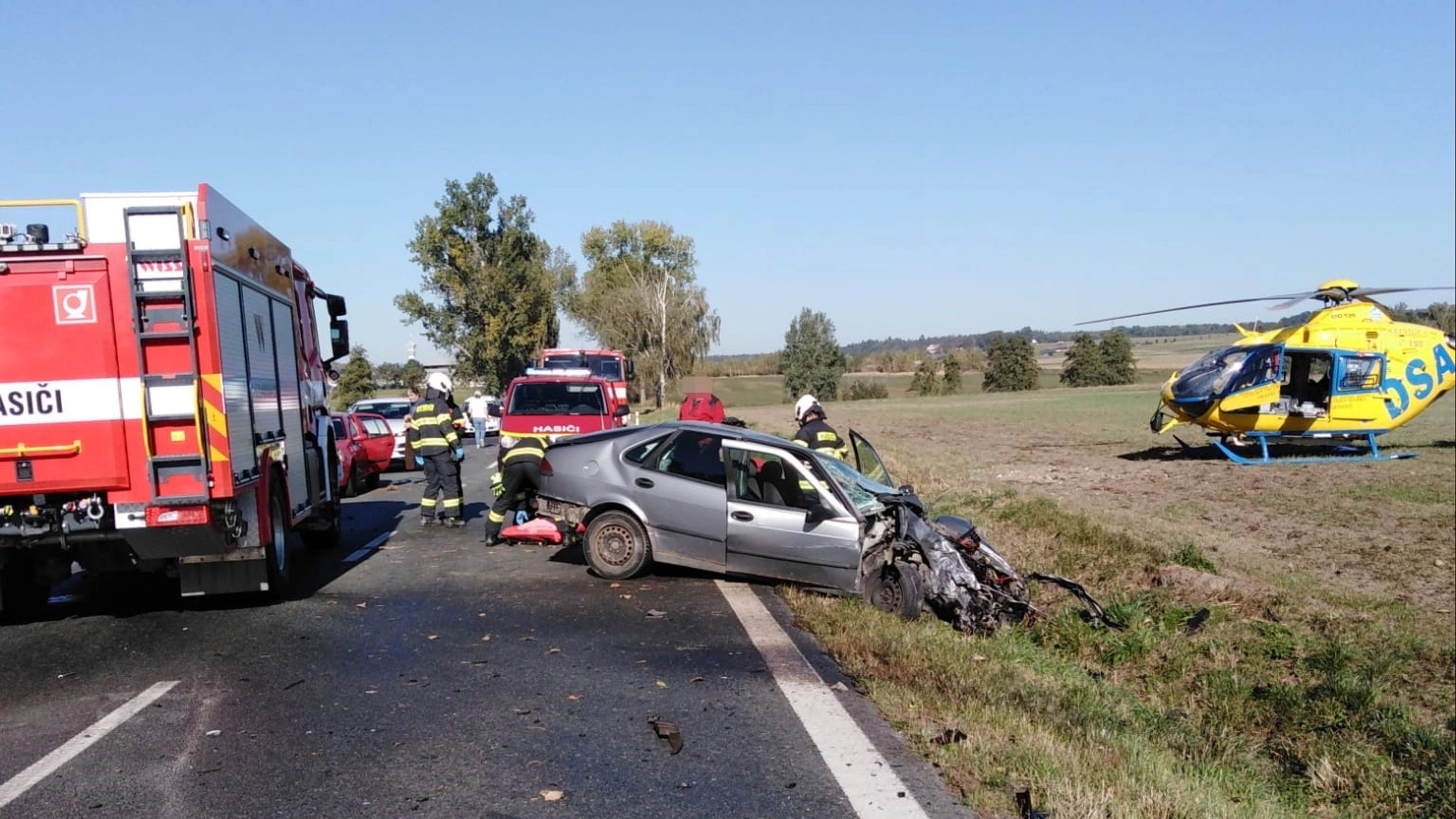 Nehoda u Chvojence - Nehoda na hlavním tahu z Hradce na Olomouc (4/5)