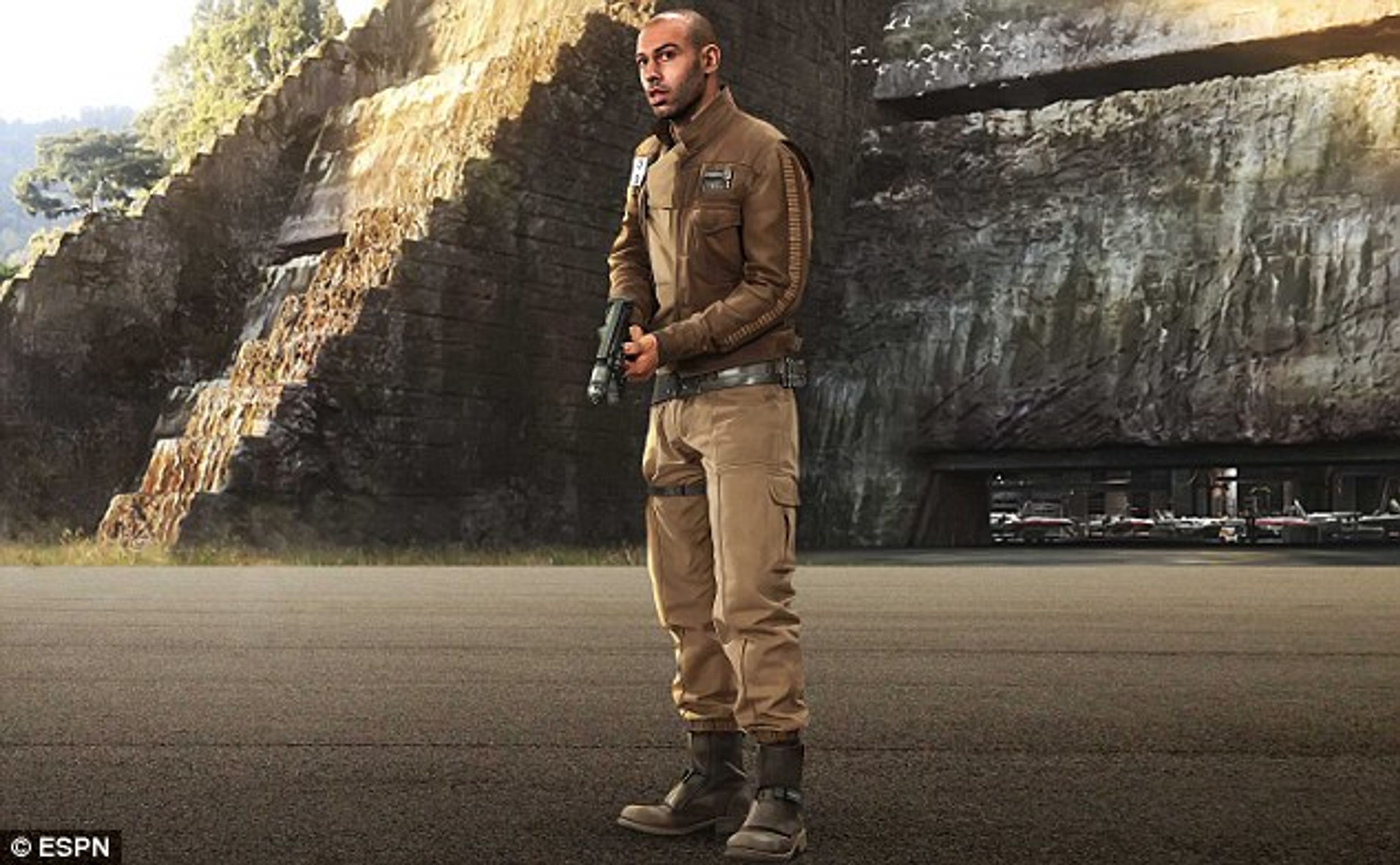 Javier Masecherano jako Kapitán Cassian Andor - GALERIE: Fotbalové hvězdy jako postavy z Hvězdných válek (5/10)